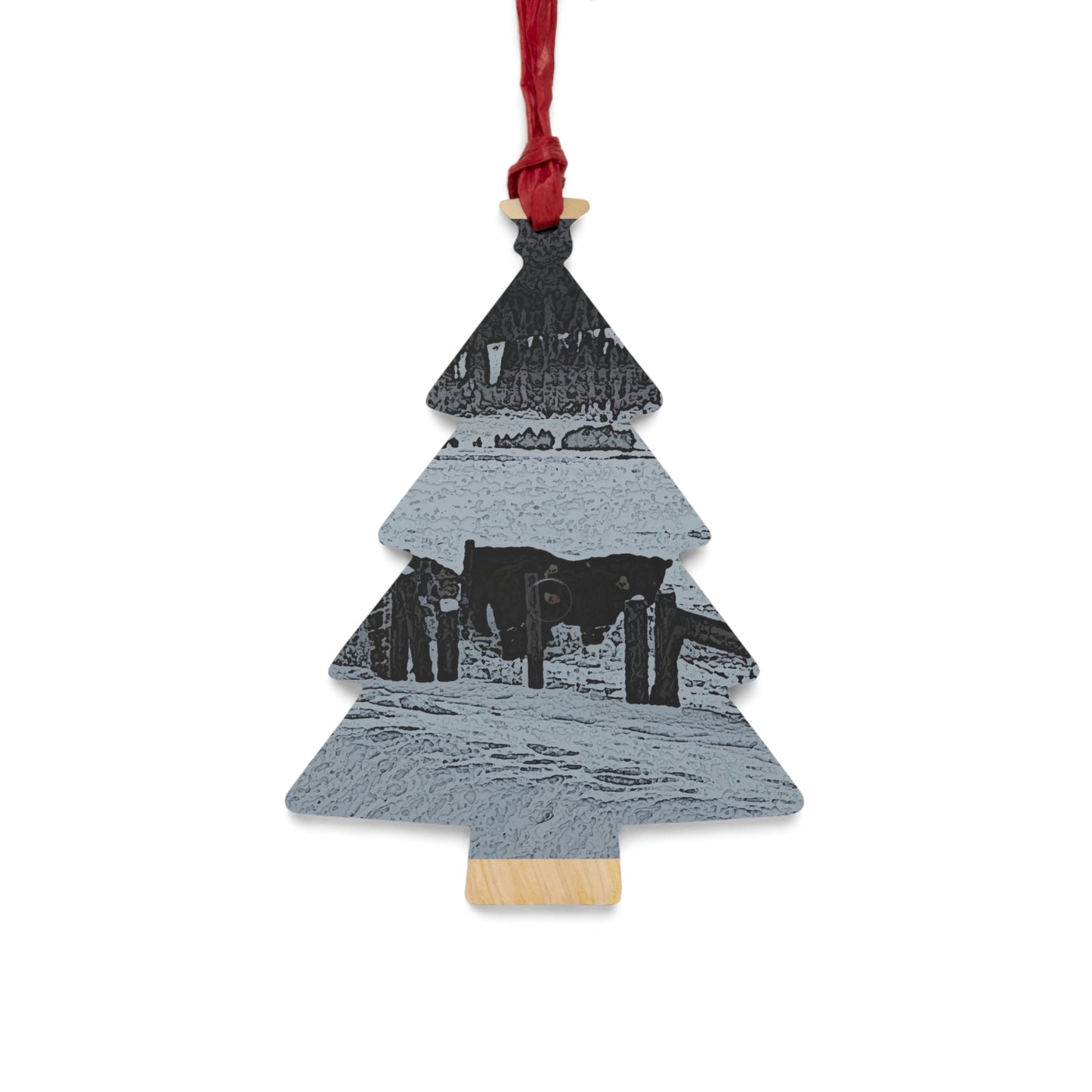Wooden Ornaments ... A Quiet Morning ... "Along The Red River & Nature Preserve Plateau" ... Jan23 ... Original Works ...