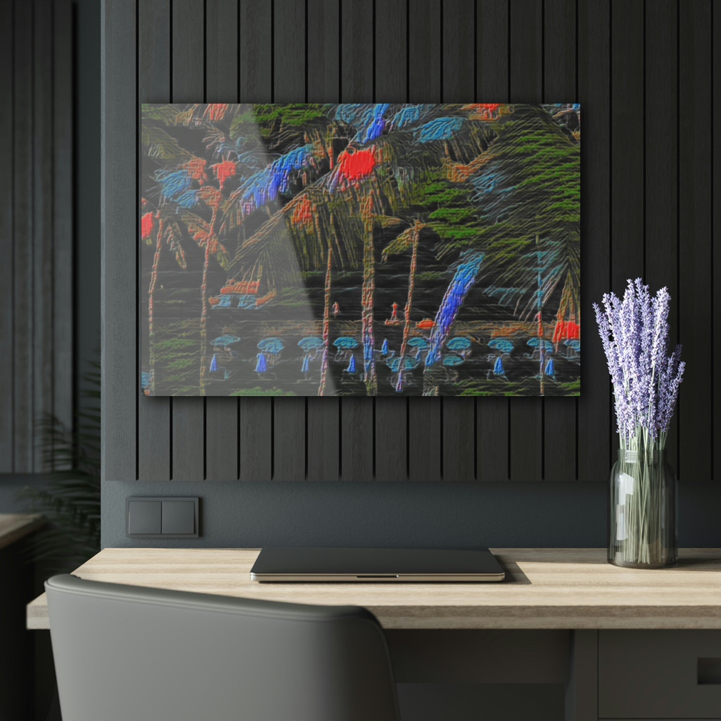 Acrylic Prints (French Cleat Hanging) ... "The Royal Hawai'ian: Waikiki Beach_Beach" ... Honolulu, HI ... Ocotber 2014 (Halloween) ... Original Works ...