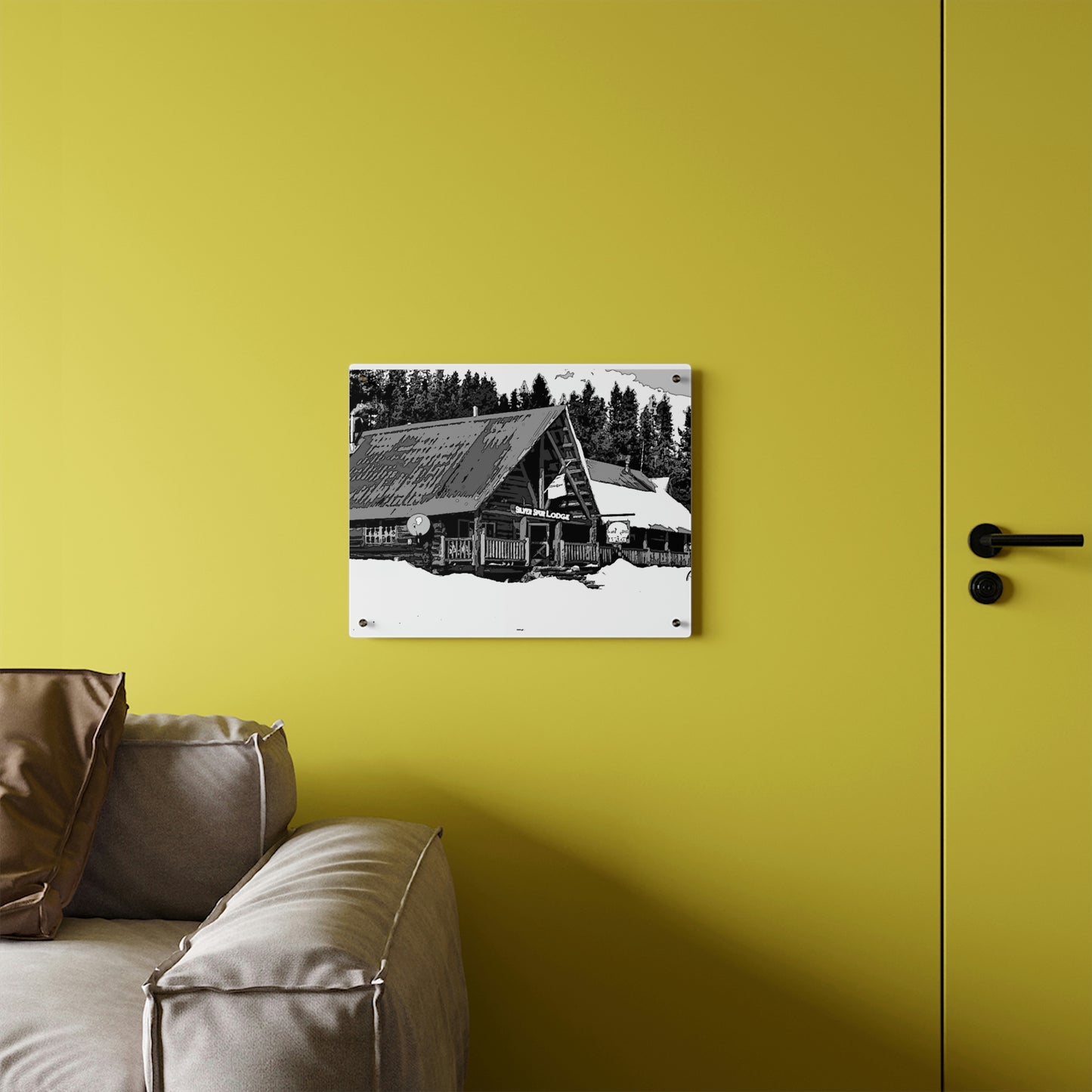 Acrylic Wall Art Panels ... A Beautiful Lodge & Back-Country Outfitter In A Mountain Town ... 'Dixie, Idaho, November 2022' ... Original Works ...