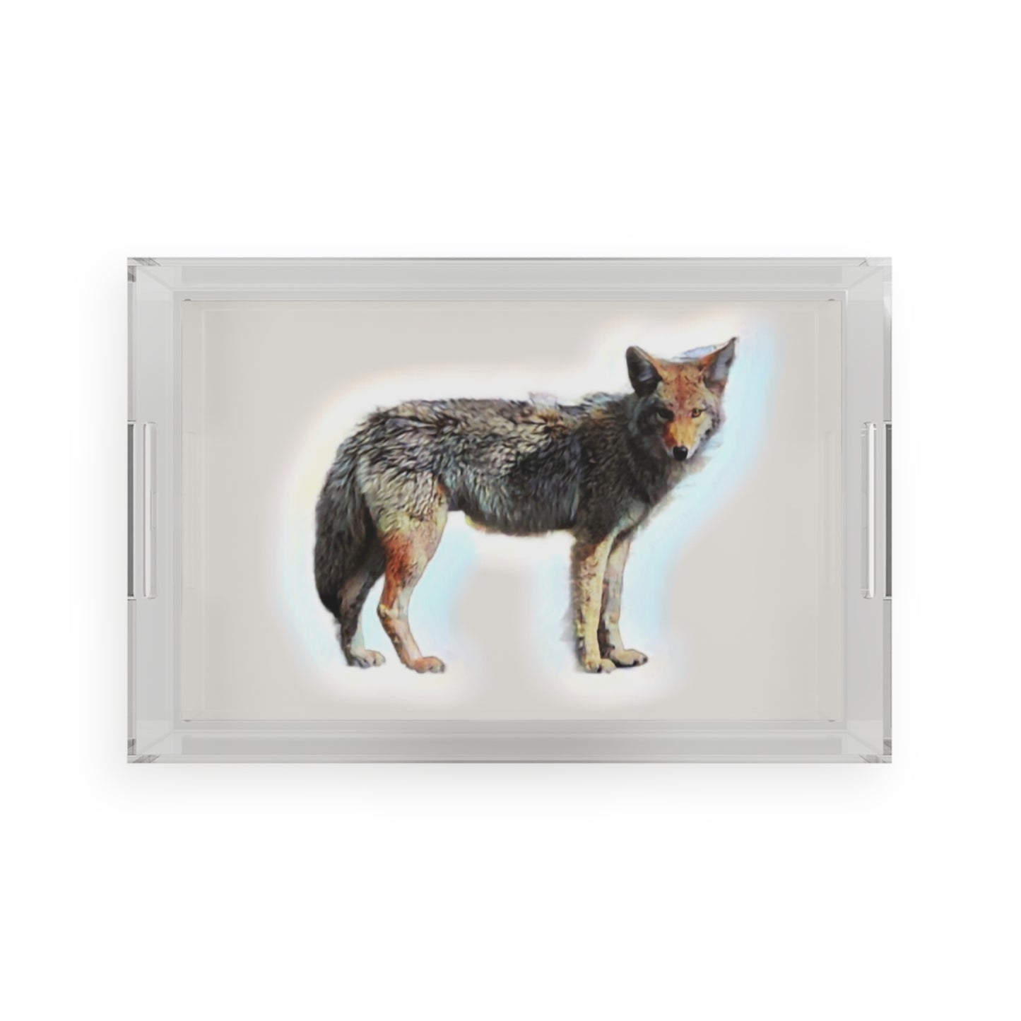Acrylic Serving Tray ... Coyote ... "Yosemite Valley: Circa May23 ... KPH Base Photo" ... Original Works ...