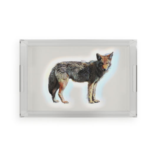 Acrylic Serving Tray ... Coyote ... "Yosemite Valley: Circa May23 ... KPH Base Photo" ... Original Works ...