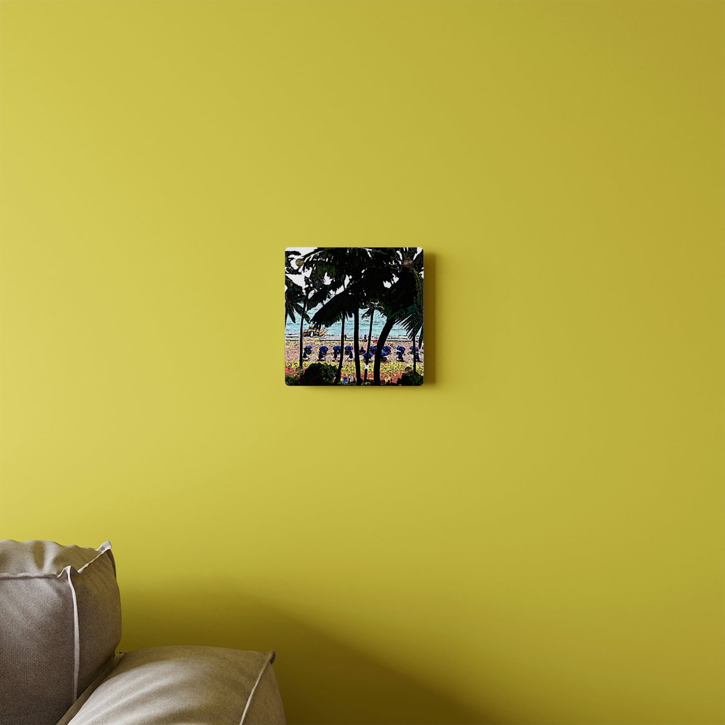 Acrylic Wall Art Panels ... "A Beautiful Beach Amongst The Palms" ... The Outrigger Waikiki, Honolulu, Oahu ... Original Works ...
