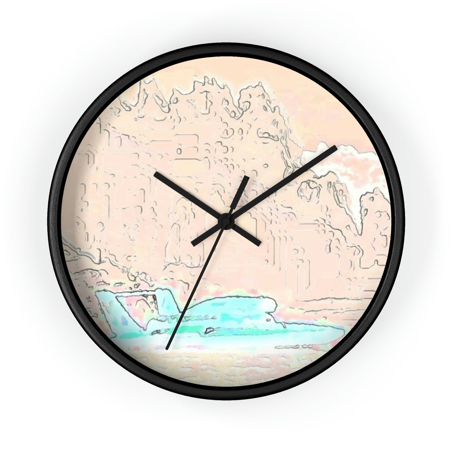 Wall clock ...  Seattle Columbia Cup On Lake Washington ... "Dave Wilcox Heads For The Win" ... Associate Gift-Photo ... Original Works ...