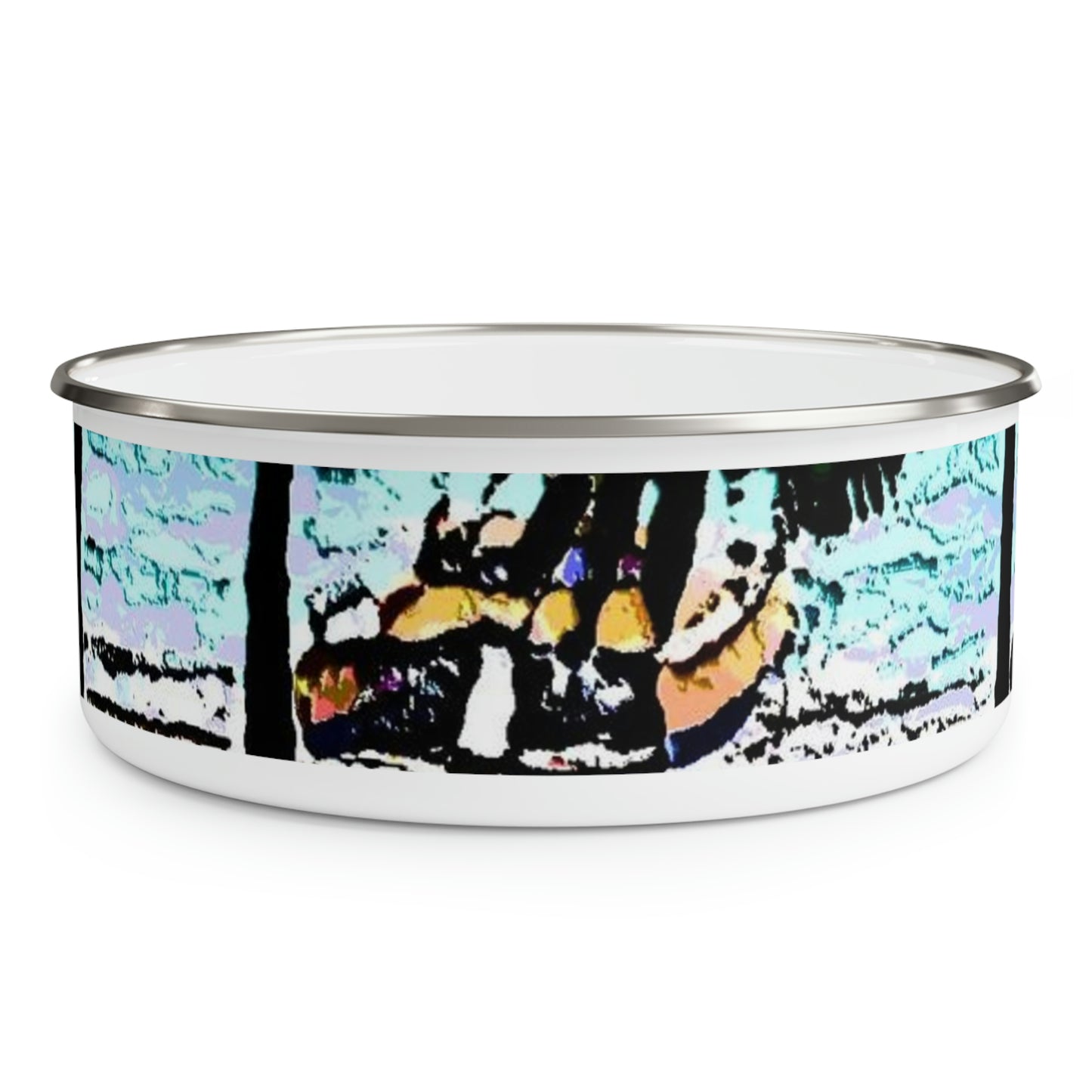 Enamel Bowl ... "A Beautiful Beach Amongst The Palms" ... The Outrigger Waikiki, Honolulu, Oahu ... Original Works ...