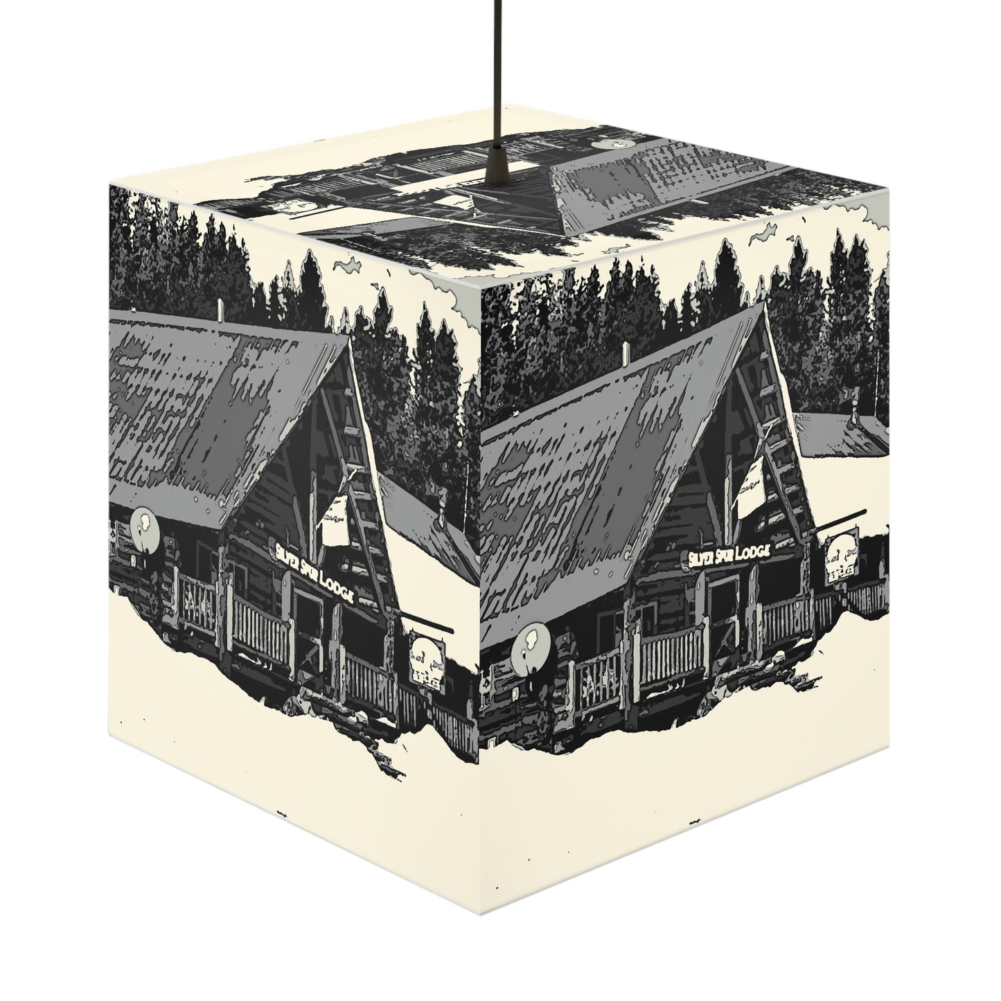 Light Cube Lamp ... A Beautiful Lodge & Back-Country Outfitter In A Mountain Town ... 'Dixie, Idaho, November 2022' ... Original Works ...