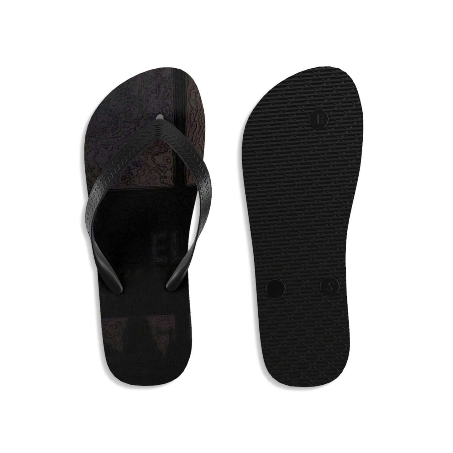 Unisex Flip-Flops ... Car Approaches From The Stern ... Moon Ascendary From The Bow ... "Two Friendly Travellers On A Cold Night Near Elk City" ... C