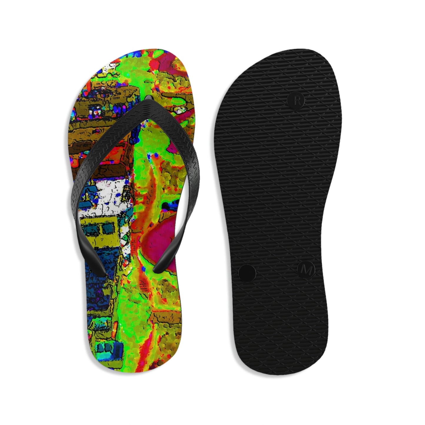 Unisex Flip-Flops ... A Crazy Street ... 'Eight Winding Curve-Switchbacks' ... "Lombard Street, San Francisco, CA' ... Family Archives: 1970's ... Original Works ...