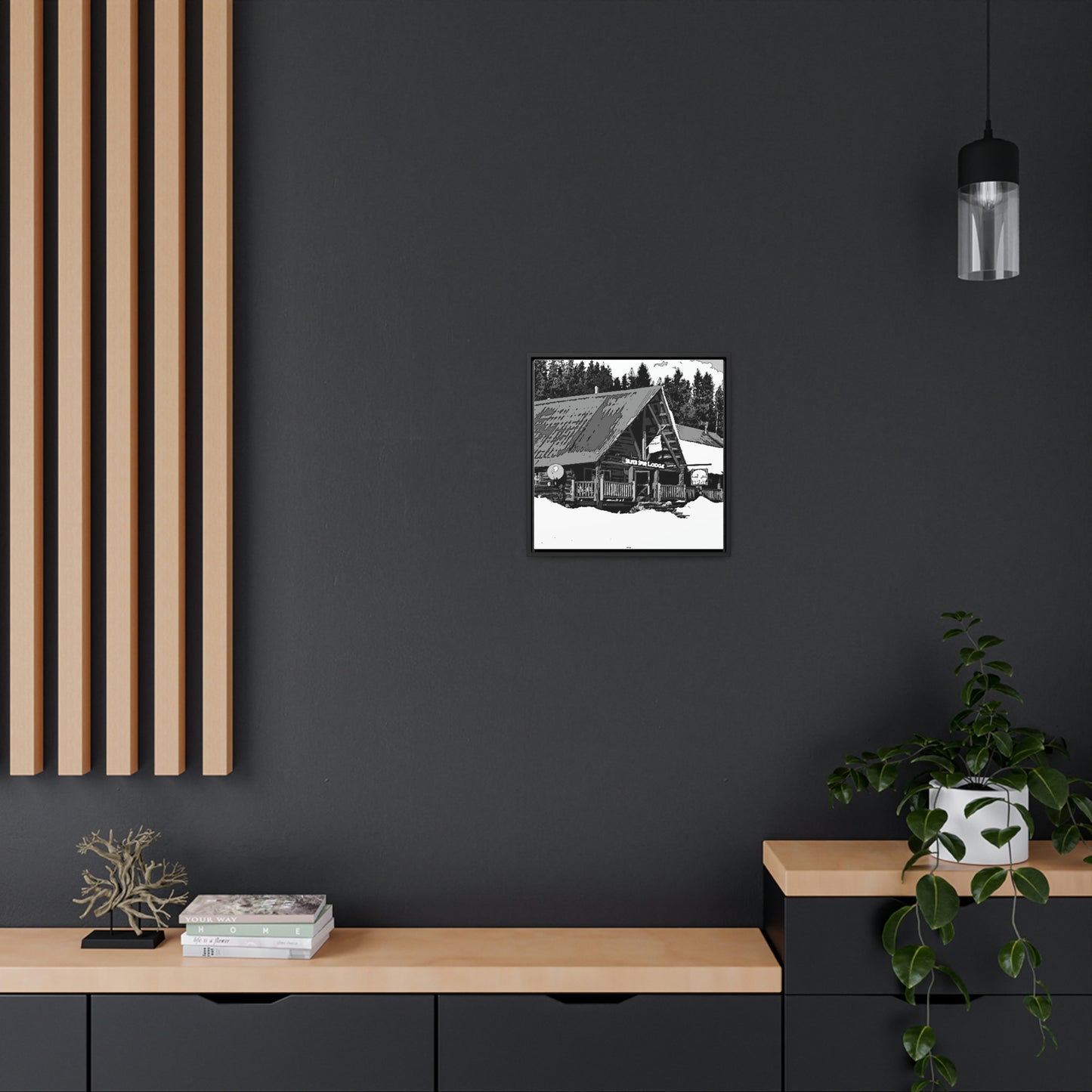 Gallery Canvas Wraps, Square Frame ... A Beautiful Lodge & Back-Country Outfitter In A Mountain Town ... 'Dixie, Idaho, November 2022' ... Original Works ...