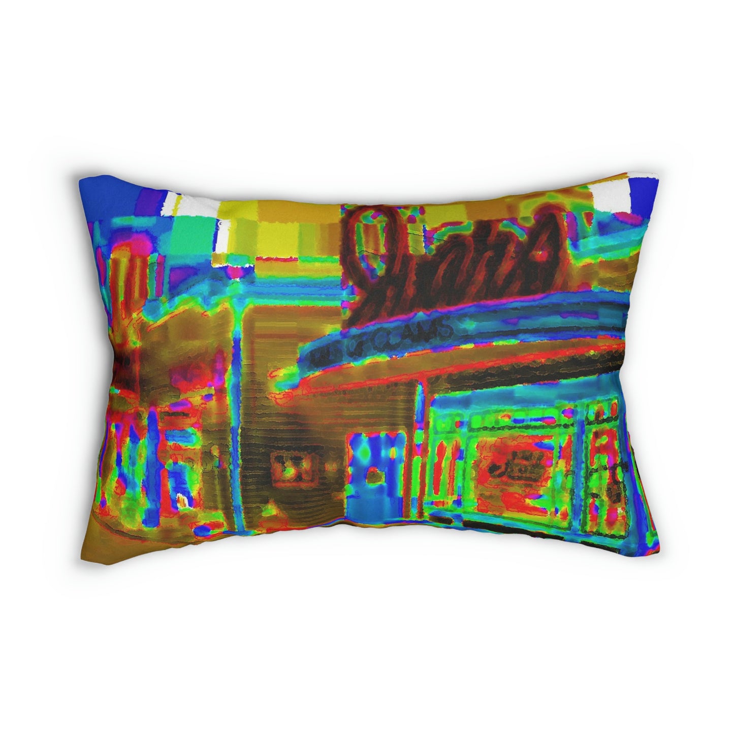 Spun Polyester Lumbar Pillow ... In-A-Hurry & Stressed? ... Remember: Keep "Clam" ... Clam_Happy ...  'Ivars: Seattle Waterfront' ... Personal Archives ... Original Works ...
