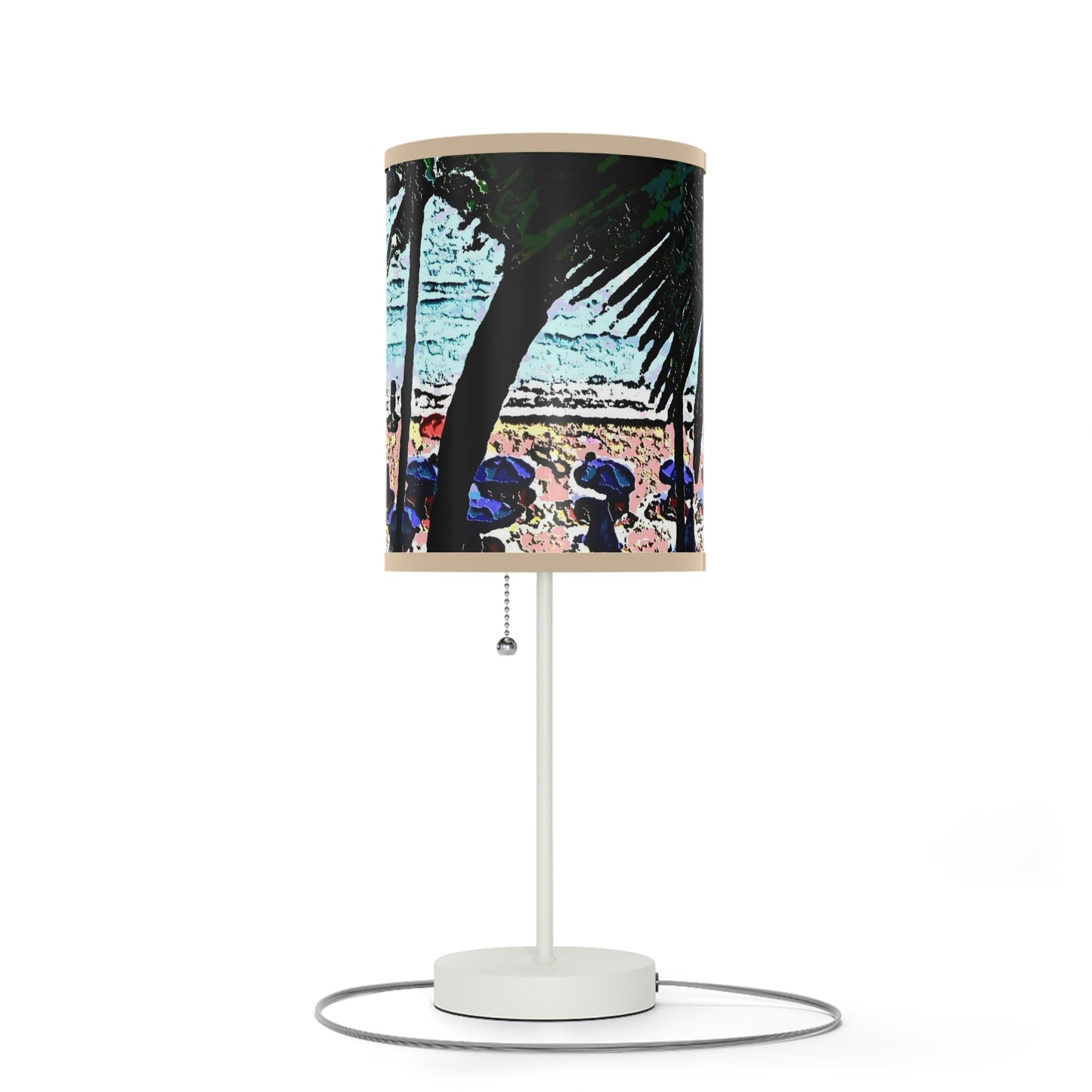 Lamp on a Stand, US|CA plug ... "A Beautiful Beach Amongst The Palms" ... The Outrigger Waikiki, Honolulu, Oahu ... Original Works ...
