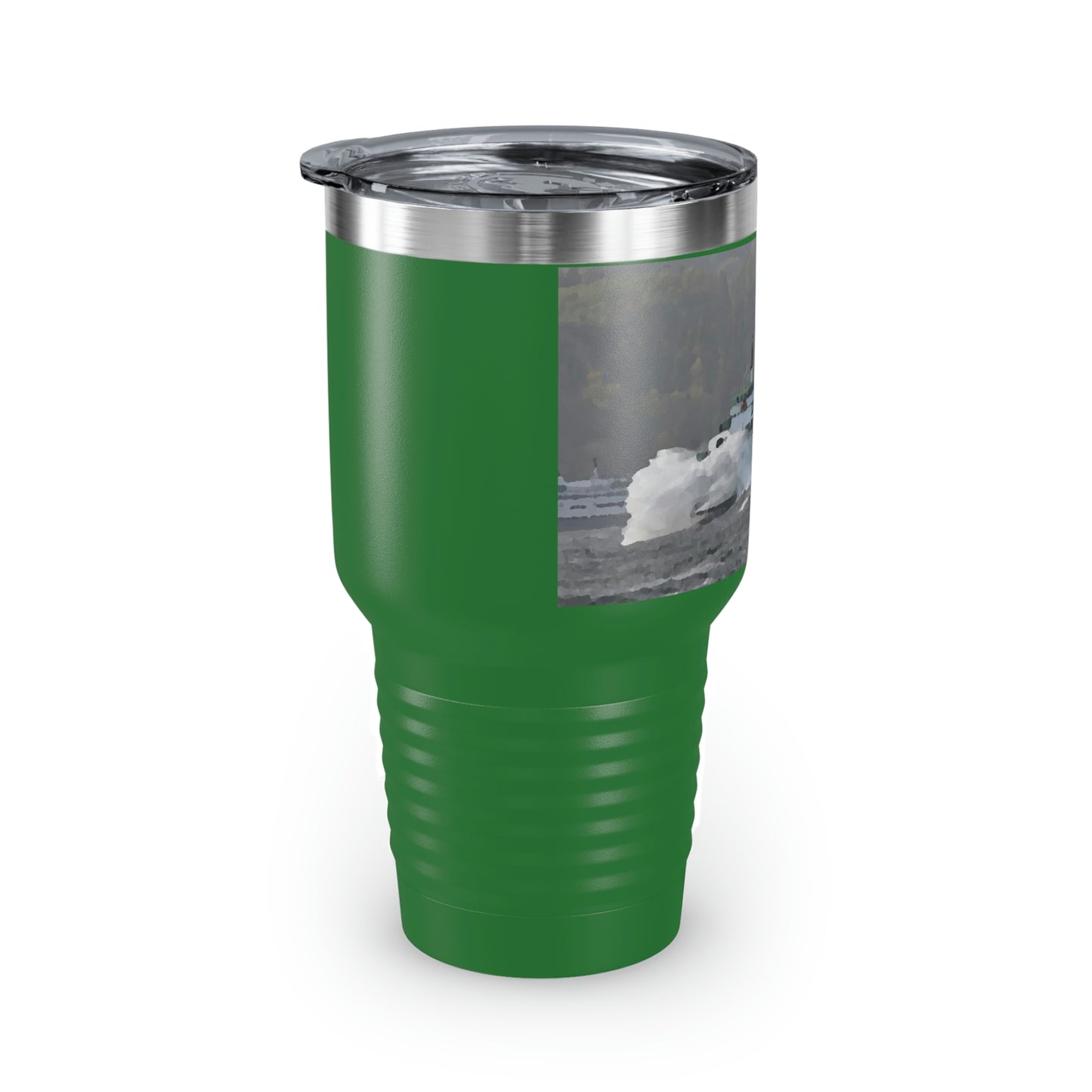 Ringneck Tumbler, 30oz ... WADOT Ferry Crossing ... "A Very Rough Day" ... Mulkiteo Route ... Family Archives ... Early 1990's' ... Original Works ...