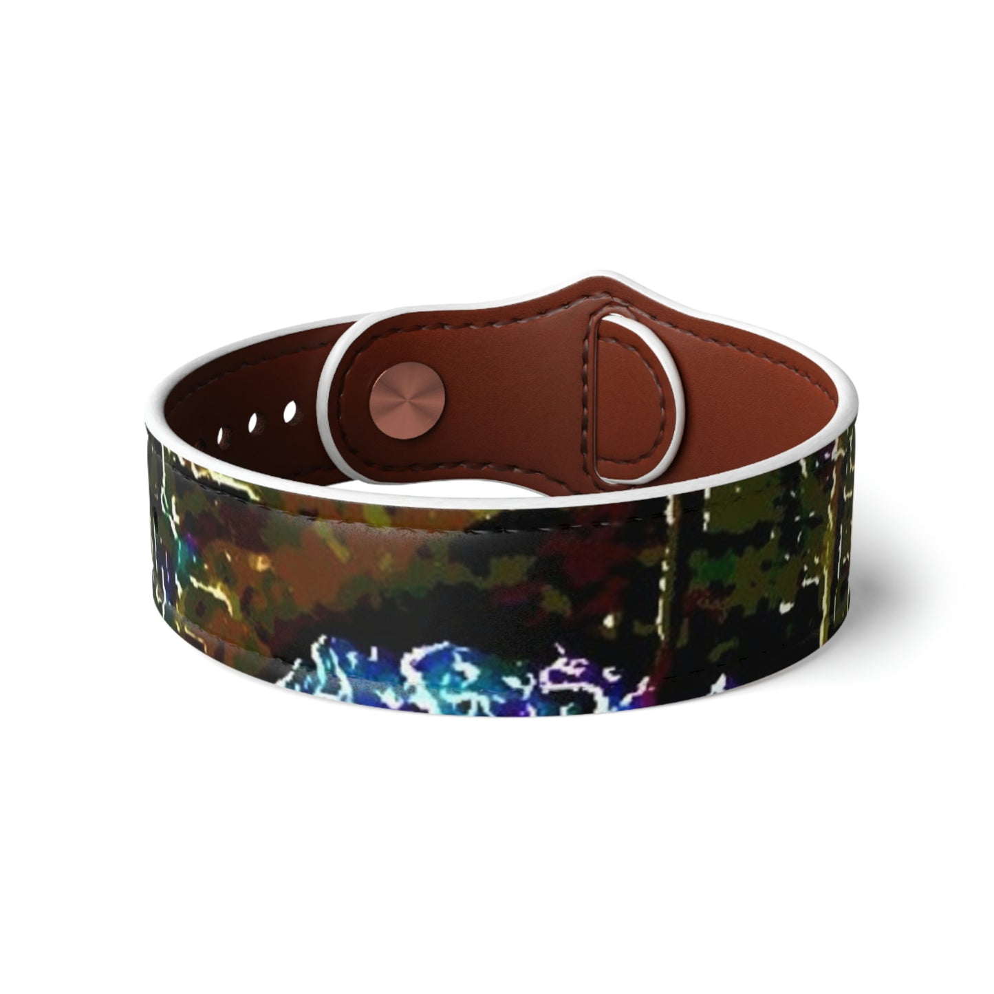 Faux Leather Wristband ... Walikng The Streets & Alleys ... 'Strolling The Canals ... '  ... Original Works  ...