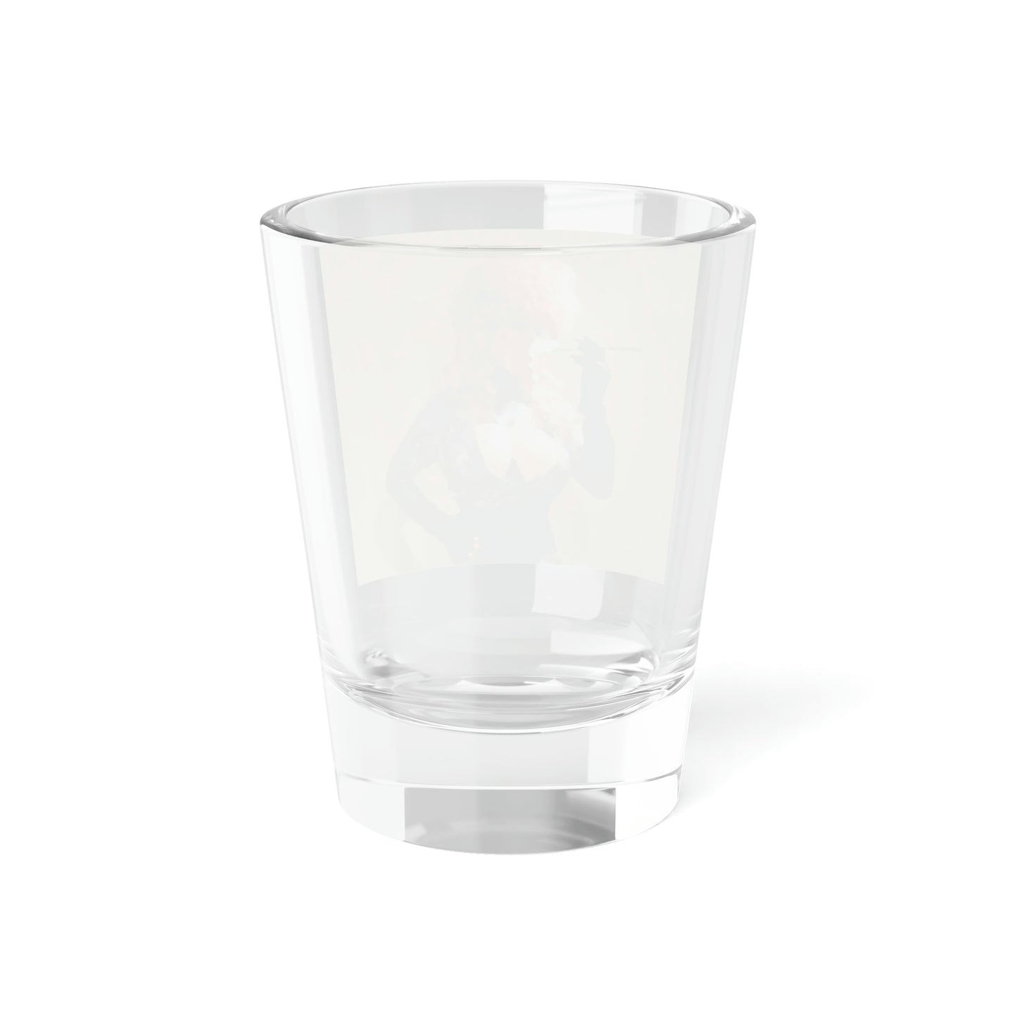 Shot Glass, 1.5oz ...  A Colleague Overseas ... 'Enjoying A Fag' ... Original Works ... "April Fools 2023" ... Hot-Tranny-Smoke ...