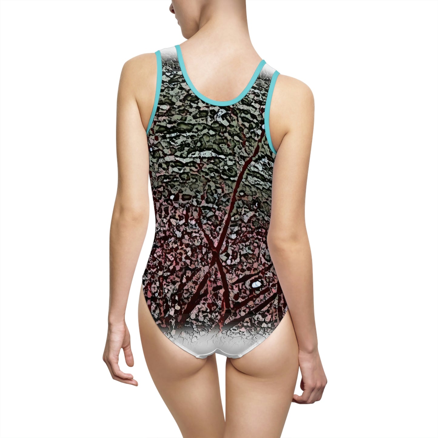 Women's Classic One-Piece Swimsuit ... "A River Runs Through It" ... Red-Osier-Dogwood (Cornus Stonlifera 'Rubra') .. Original Works ... Central Idaho ...