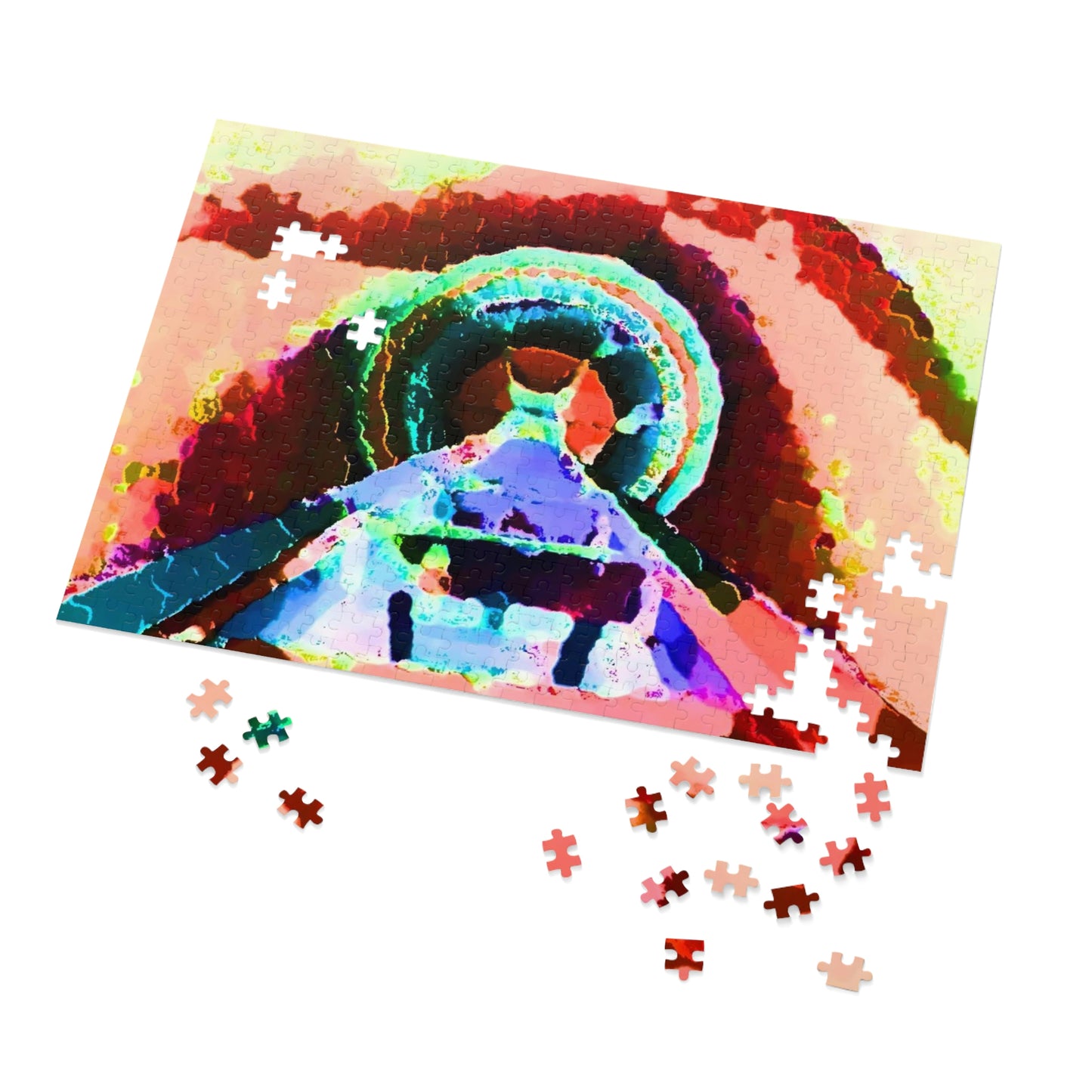 Jigsaw Puzzle (30, 110, 252, 500,1000-Piece) ... "Seattle's World Fair" ... Below Space Needle 'Looking Up' ... On A Very Rainy Morning (Father's Family Photo). ... Original ...