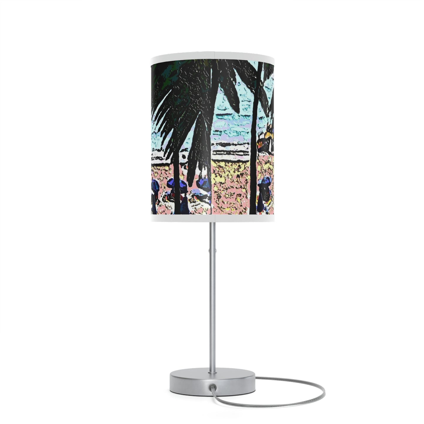 Lamp on a Stand, US|CA plug ... "A Beautiful Beach Amongst The Palms" ... The Outrigger Waikiki, Honolulu, Oahu ... Original Works ...