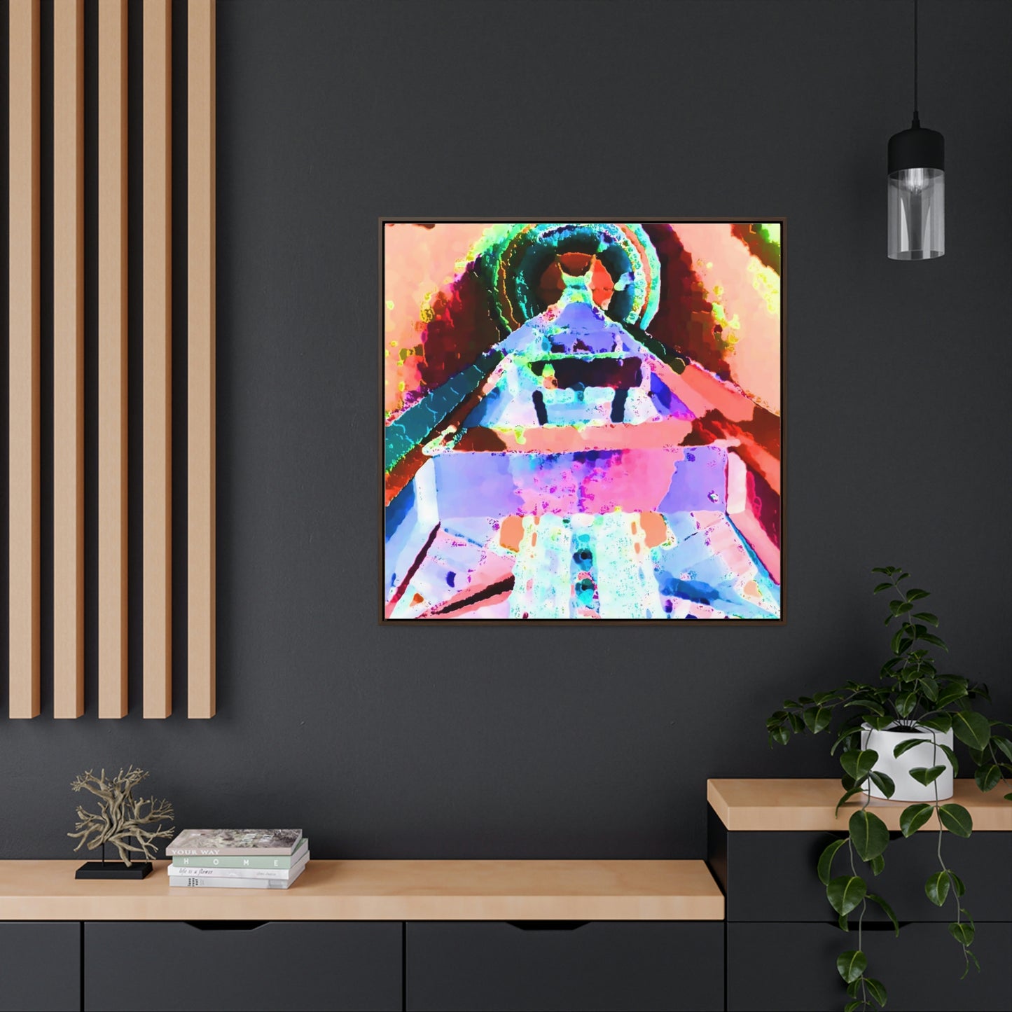Gallery Canvas Wraps, Square Frame ... "Seattle's World Fair" ... Below Space Needle 'Looking Up' ... On A Very Rainy Morning (Father's Family Photo). ... Original ...