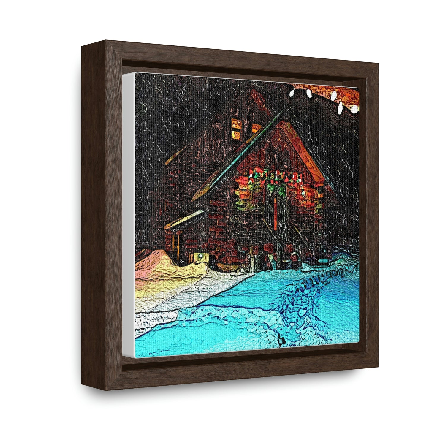 Gallery Canvas Wraps, Square Frame ... A Very Snowy November 2022 ... 'Mountains Of Central Idaho' ... Rhett Creek & Beyond ... Original Works: 10 Hours Rendering Time ...