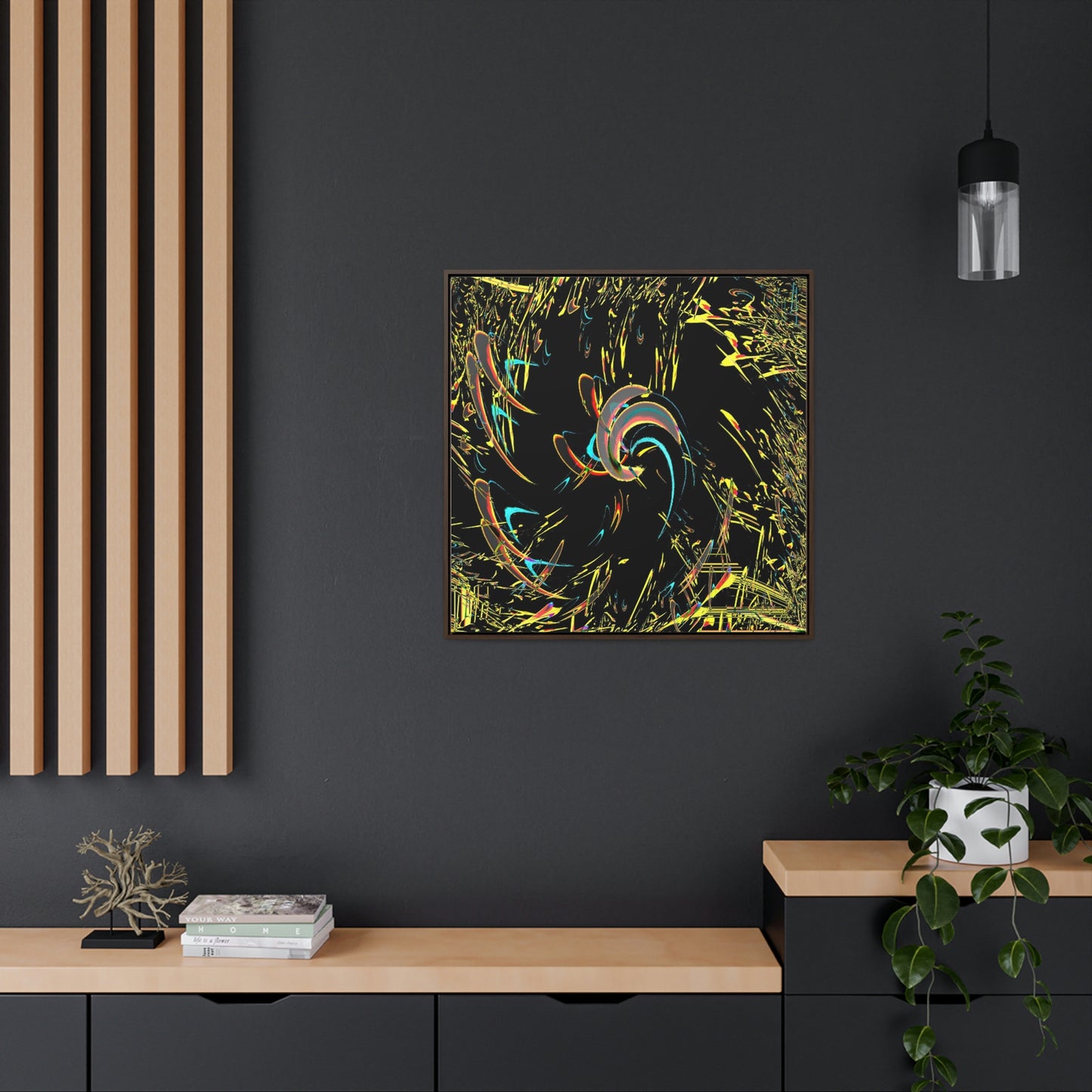 Gallery Canvas Wraps, Square Frame ... "Waning Moon" ... Central Idaho ... October 2022 ... Rendering Time: 22 Hours ... Original Works ...