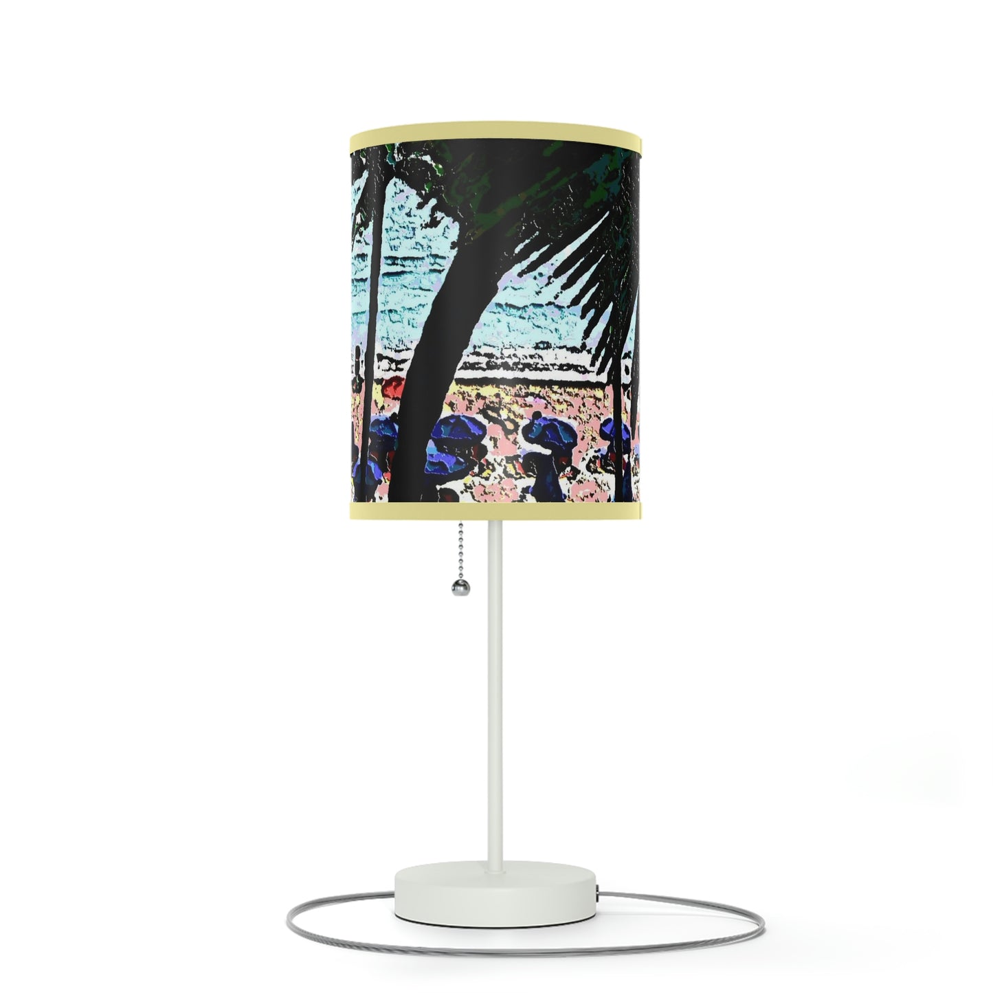 Lamp on a Stand, US|CA plug ... "A Beautiful Beach Amongst The Palms" ... The Outrigger Waikiki, Honolulu, Oahu ... Original Works ...