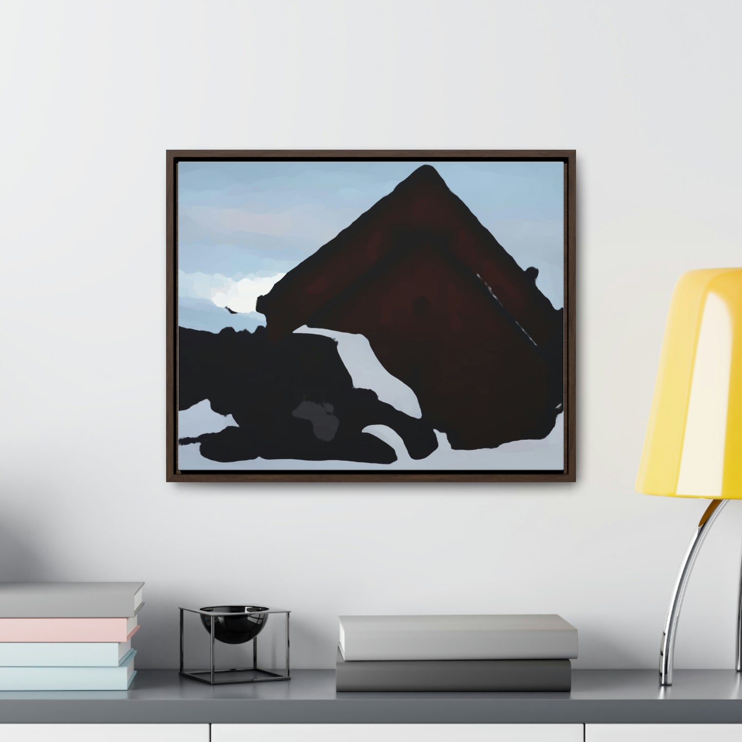 Gallery Canvas Wraps, Horizontal Frame ... After An Intense Snow Storm ... 'Digging Out' ... A Vehicle & Cabin "In The Mountains" ... March 2023 ... Original Works ...