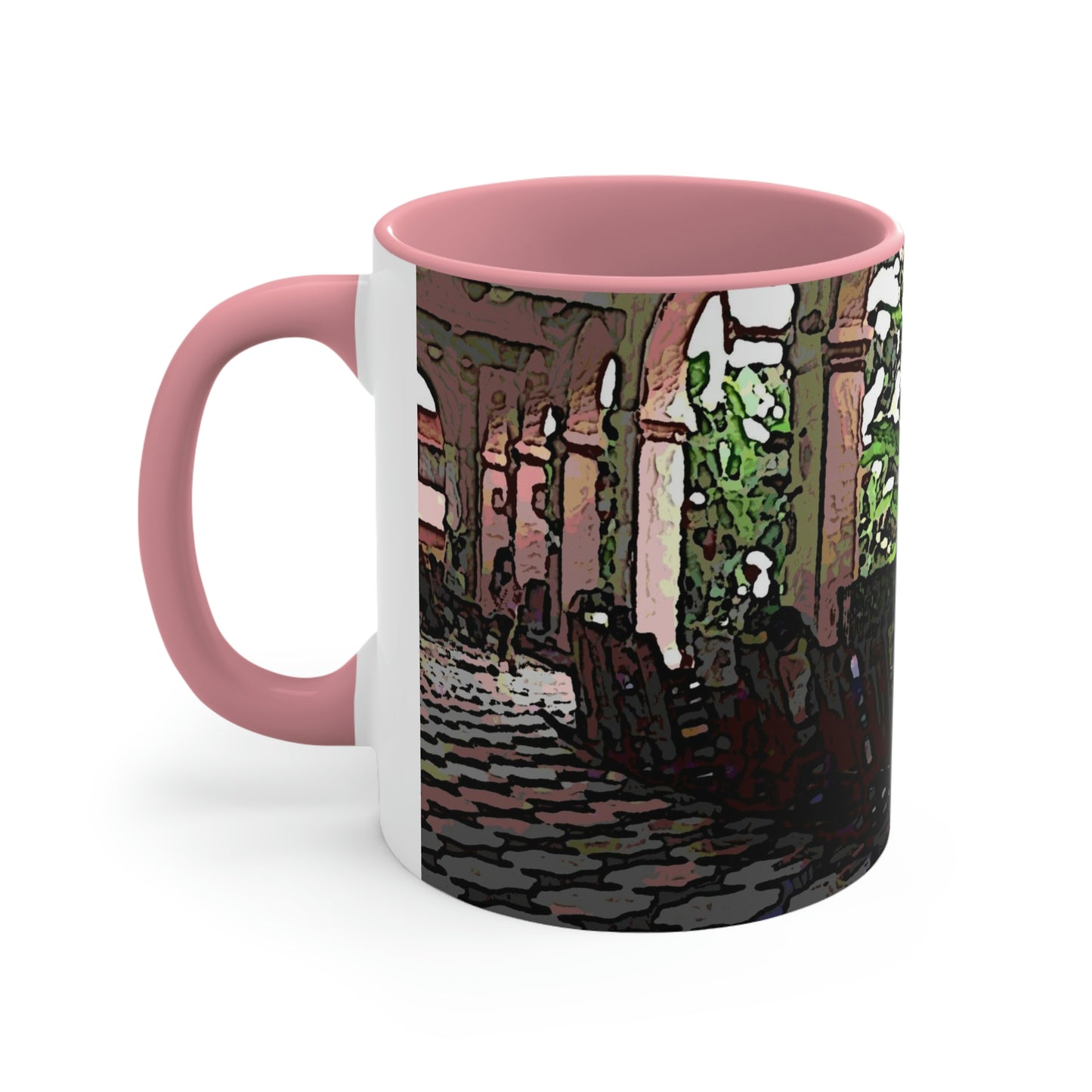 Accent Coffee Mug, 11oz ...  Lanai & Rocking Chairs At: 'The Pink Palace' ... The Royal Hawai'ian ... Honolulu, HI ... '27Oct2014' ... Original Works ...
