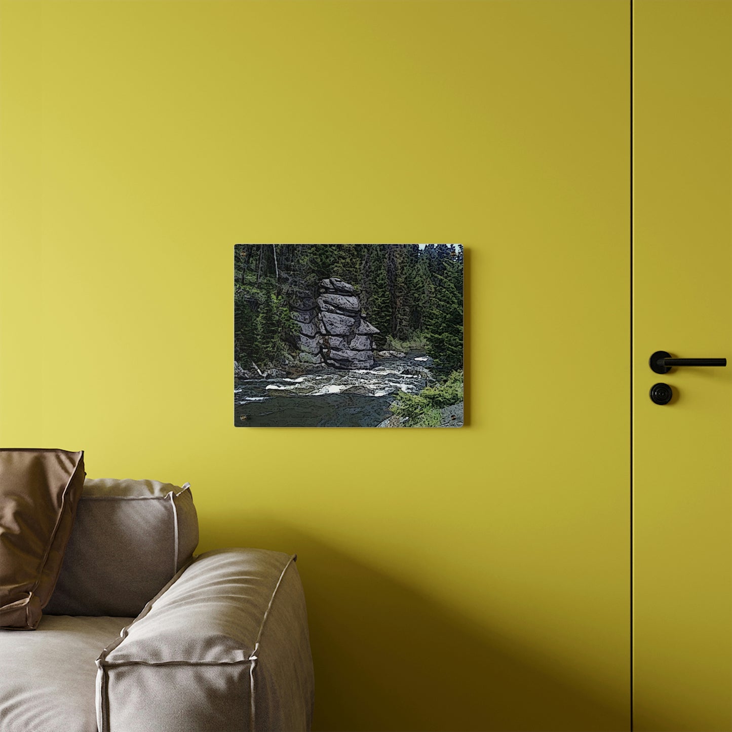 Acrylic Wall Art Panels ... "I Am Innocent" ... Tricky-Dick Immortalized ... Nixon Rock: Along The River ... Central Idaho, Summer 2020 ... Original Works ...