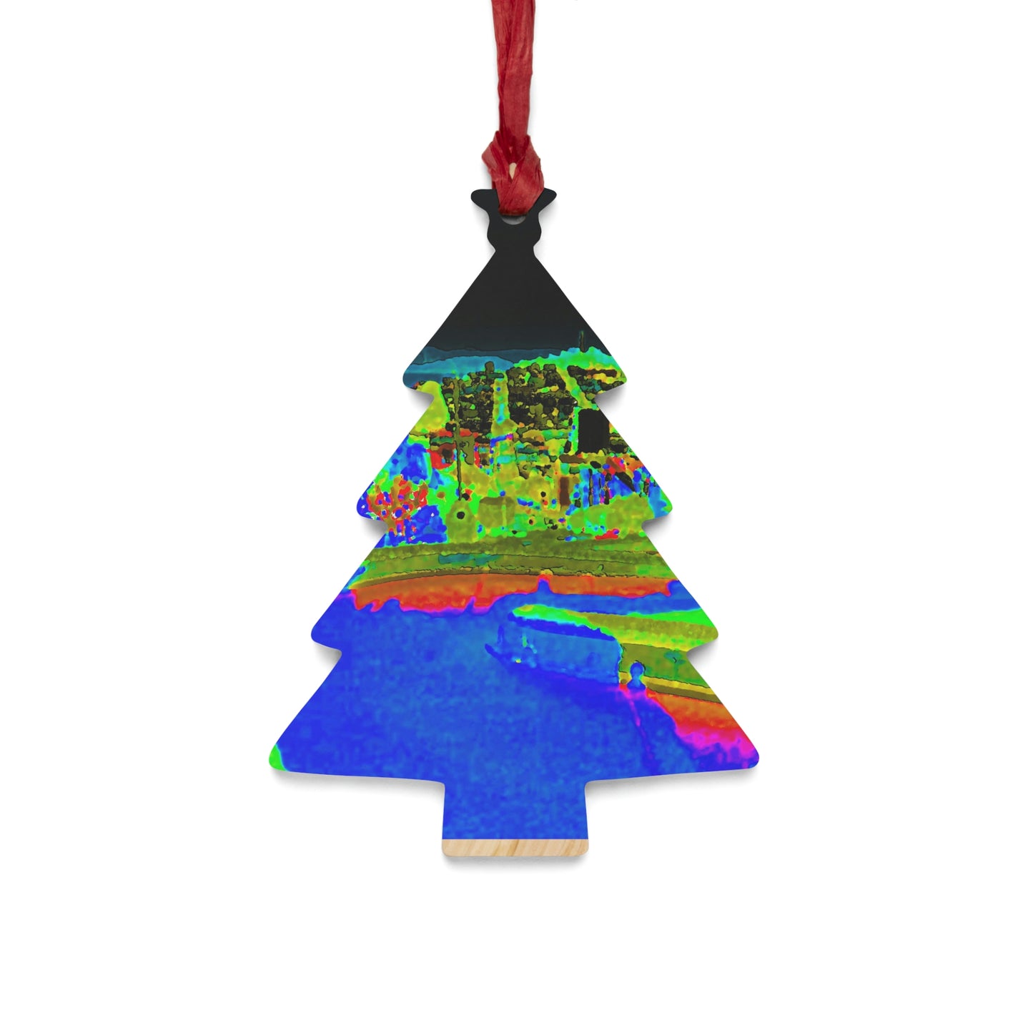Wooden Ornaments ... "Lombard Street San Francisco, CA, USA" ... Family Archives 1970's ... Original Works ...
