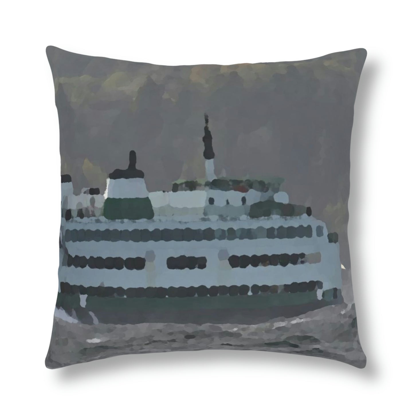 Waterproof Pillows ... WADOT Ferry Crossing ... "A Very Rough Day" ... Mulkiteo Route ... Family Archives ... Early 1990's' ... Original Works ...