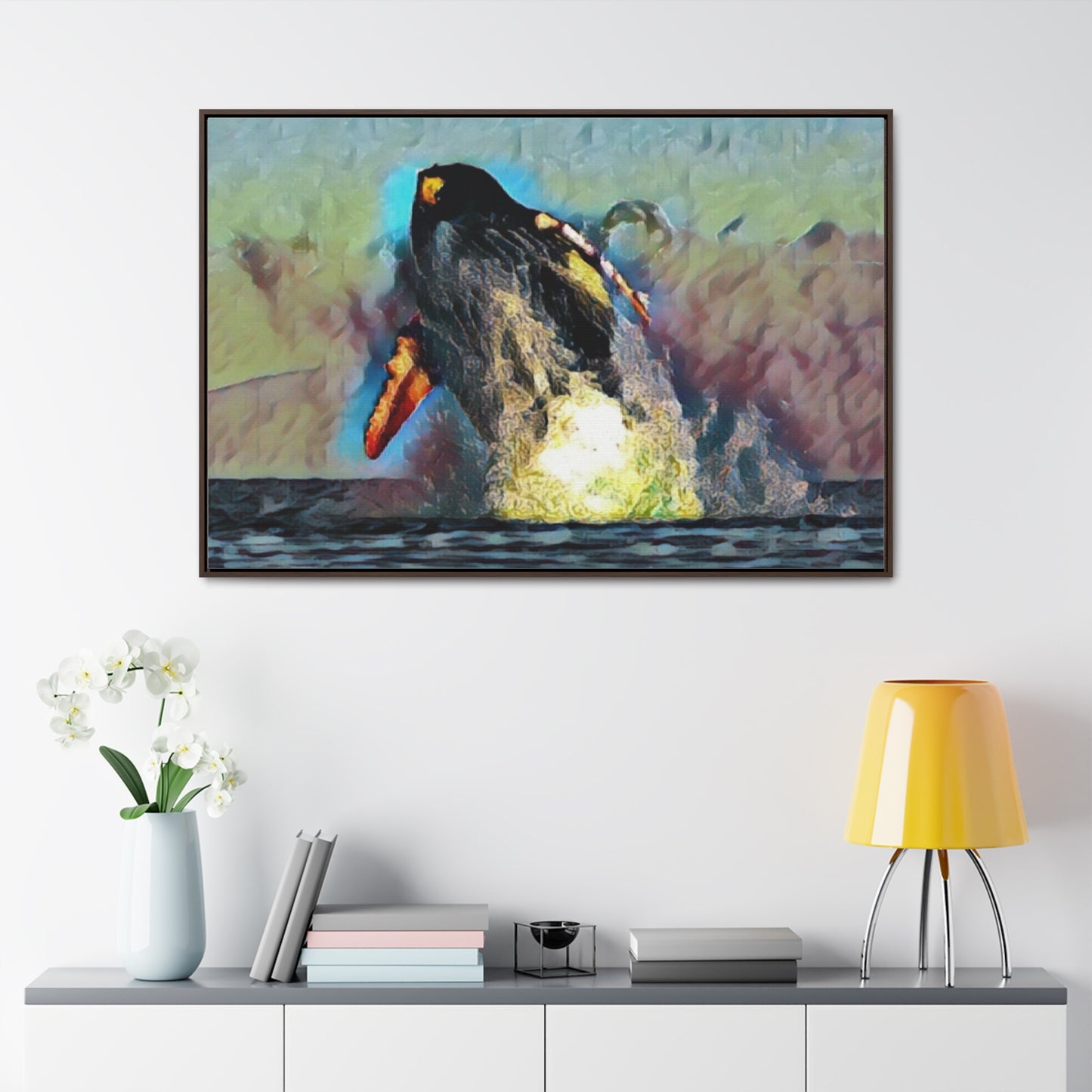 Gallery Canvas Wraps, Horizontal Frame ... An Extraordinary Humpback Breach ... 'With Explosive Energy' ... Family Archives (KPH) ... Circa: 21st Century. Maui, HI ... Original Works ...