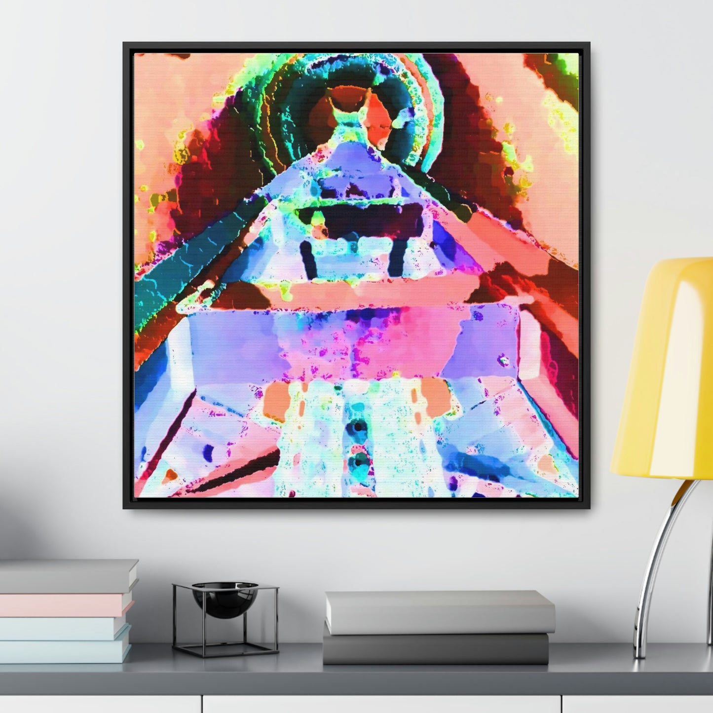 Gallery Canvas Wraps, Square Frame ... "Seattle's World Fair" ... Below Space Needle 'Looking Up' ... On A Very Rainy Morning (Father's Family Photo). ... Original ...