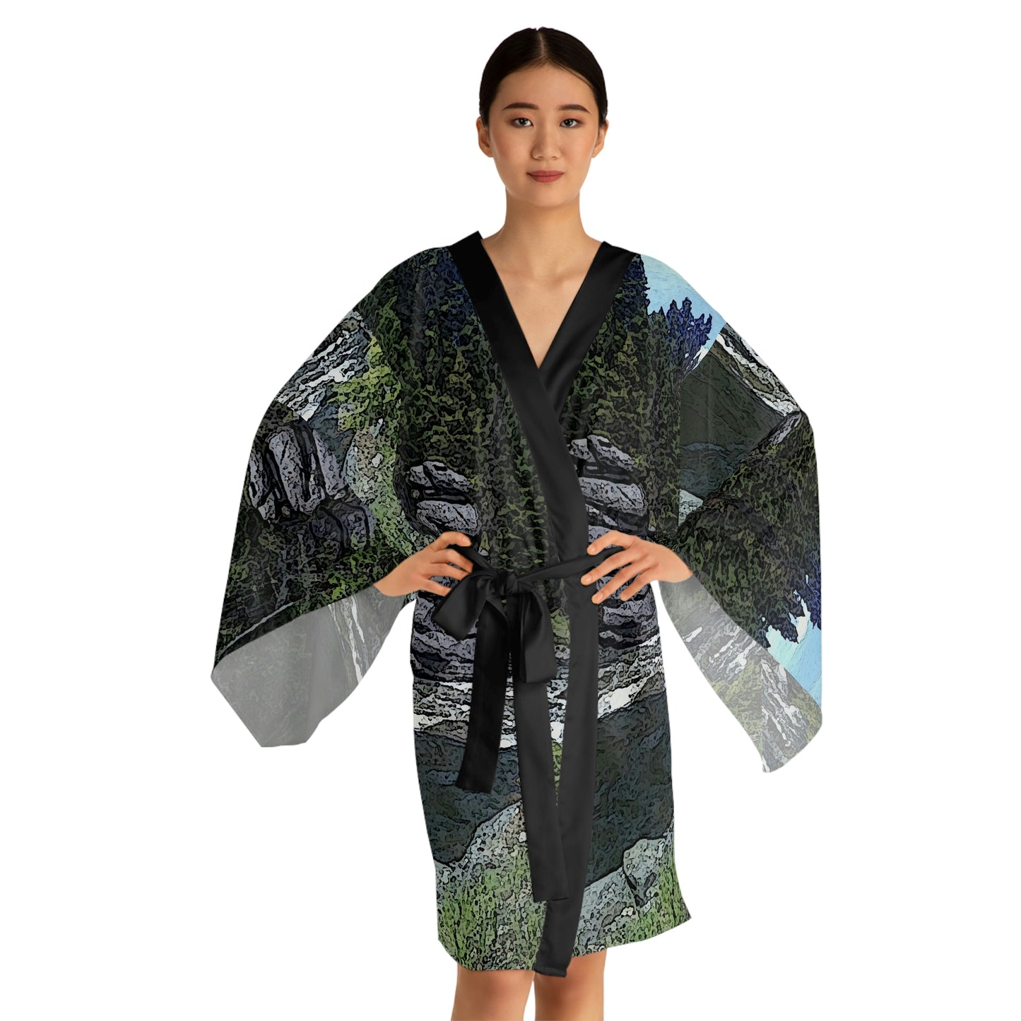 Long Sleeve Kimono Robe ..."I Am Innocent" ... Tricky-Dick Immortalized ... Nixon Rock: Along The River ... Central Idaho, Summer 2020 ... Original Works ...