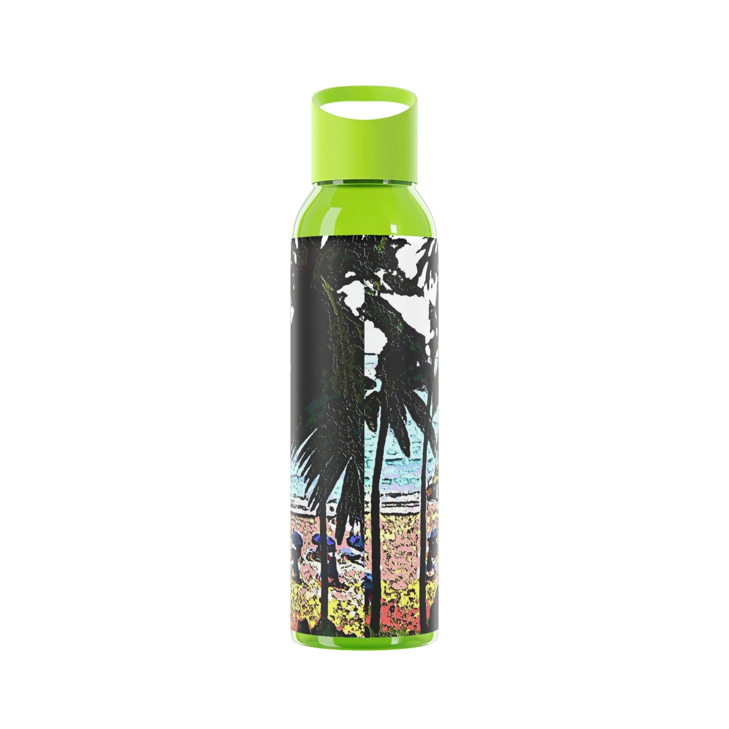 Sky Water Bottle ... "A Beautiful Beach Amongst The Palms" ... The Outrigger Waikiki, Honolulu, Oahu ... Original Works ...