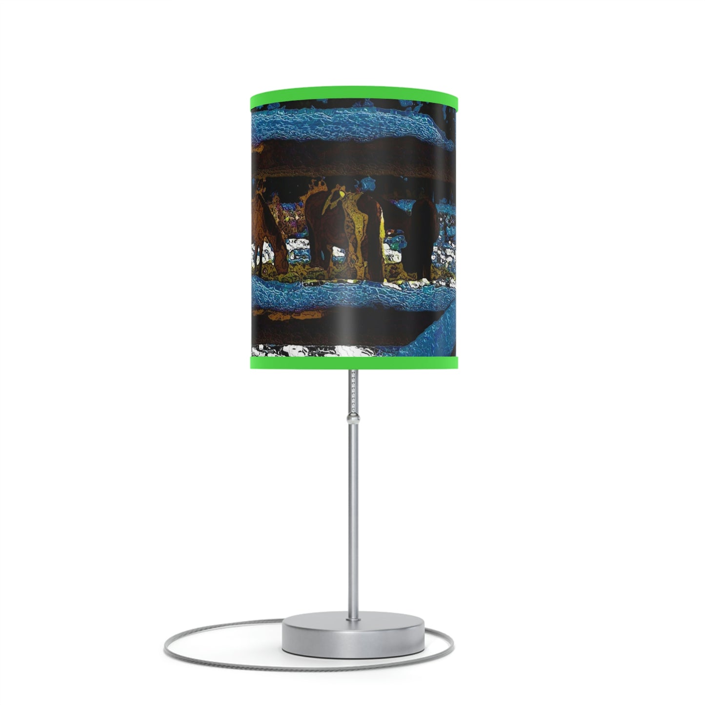 Lamp on a Stand, US|CA plug ... Corraled Horses In Winter ... Central Idaho, 5,600 Ft. Elevation
