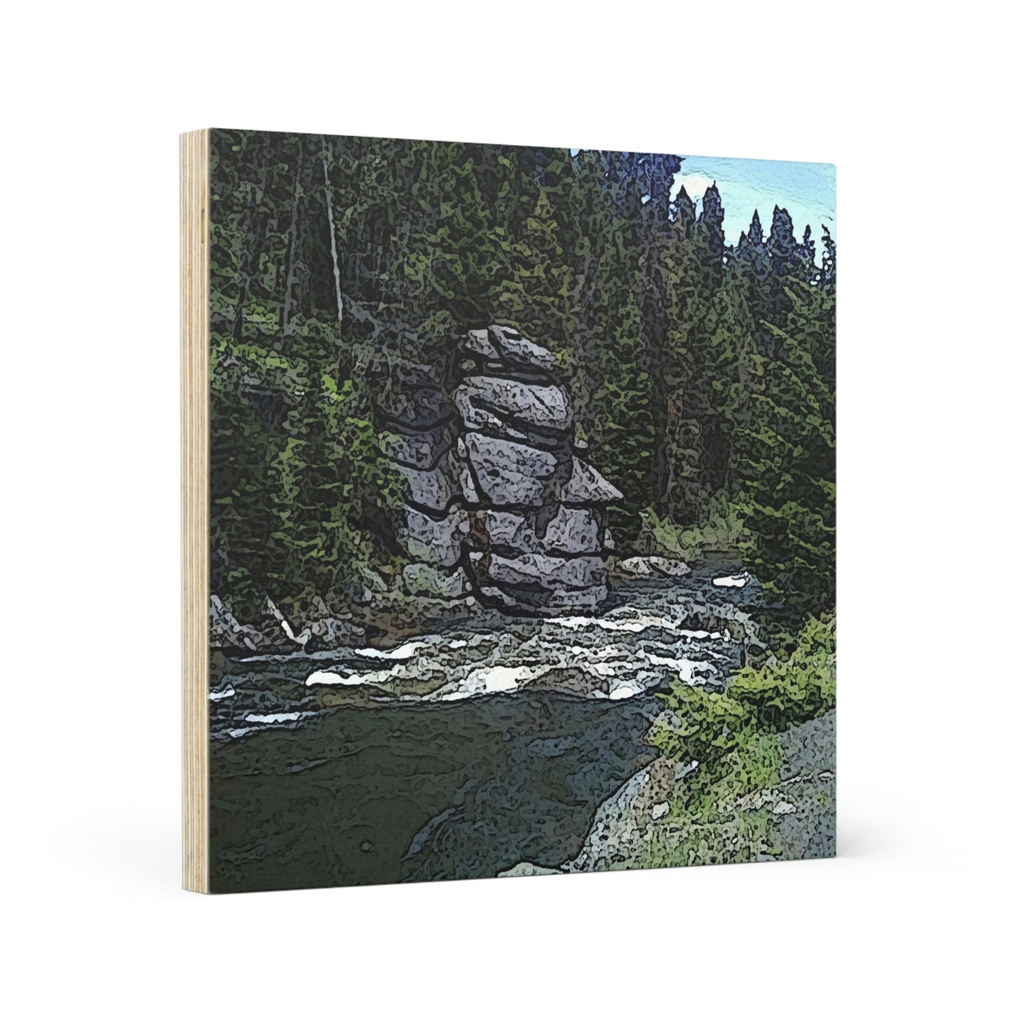 Wood Canvas ... "I Am Innocent" ... Tricky-Dick Immortalized ... Nixon Rock: Along The River ... Central Idaho, Summer 2020 ... Original Works ...