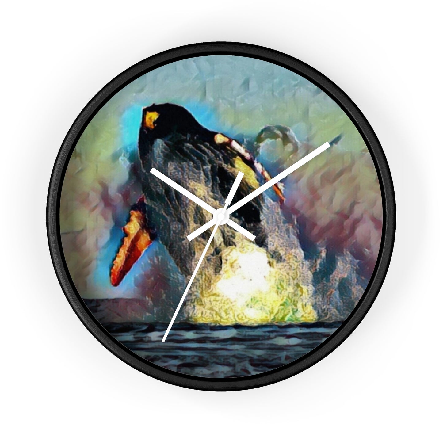 Wall Clock ... An Extraordinary Humpback Breach ... 'With Explosive Energy' ... Family Archives (KPH) ... Circa: 21st Century. Maui, HI ... Original Works ...