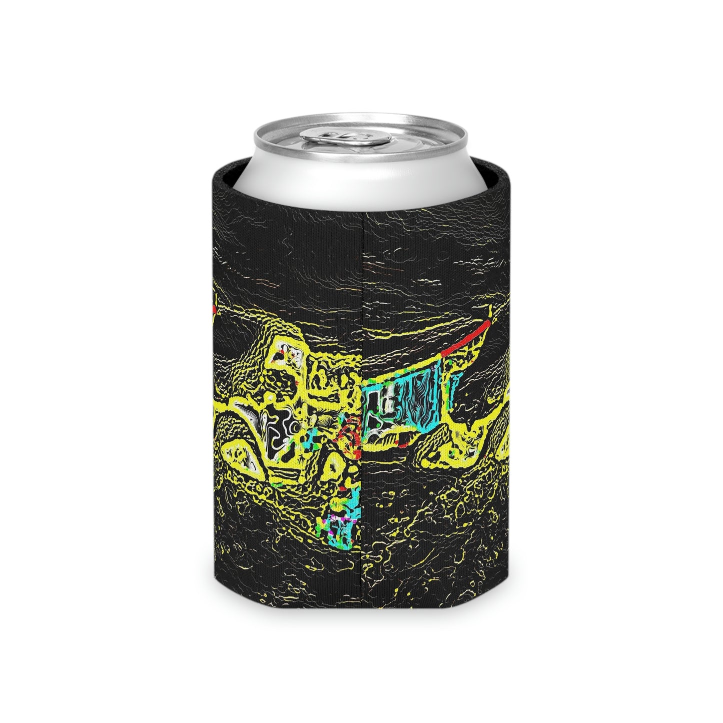 Can Cooler ... "Snow Vehicle In Snow Storm At-Rest" ... Circa 12Mar23 ... Central Idaho ... 18-Hours Rendering Time: Original Works ...
