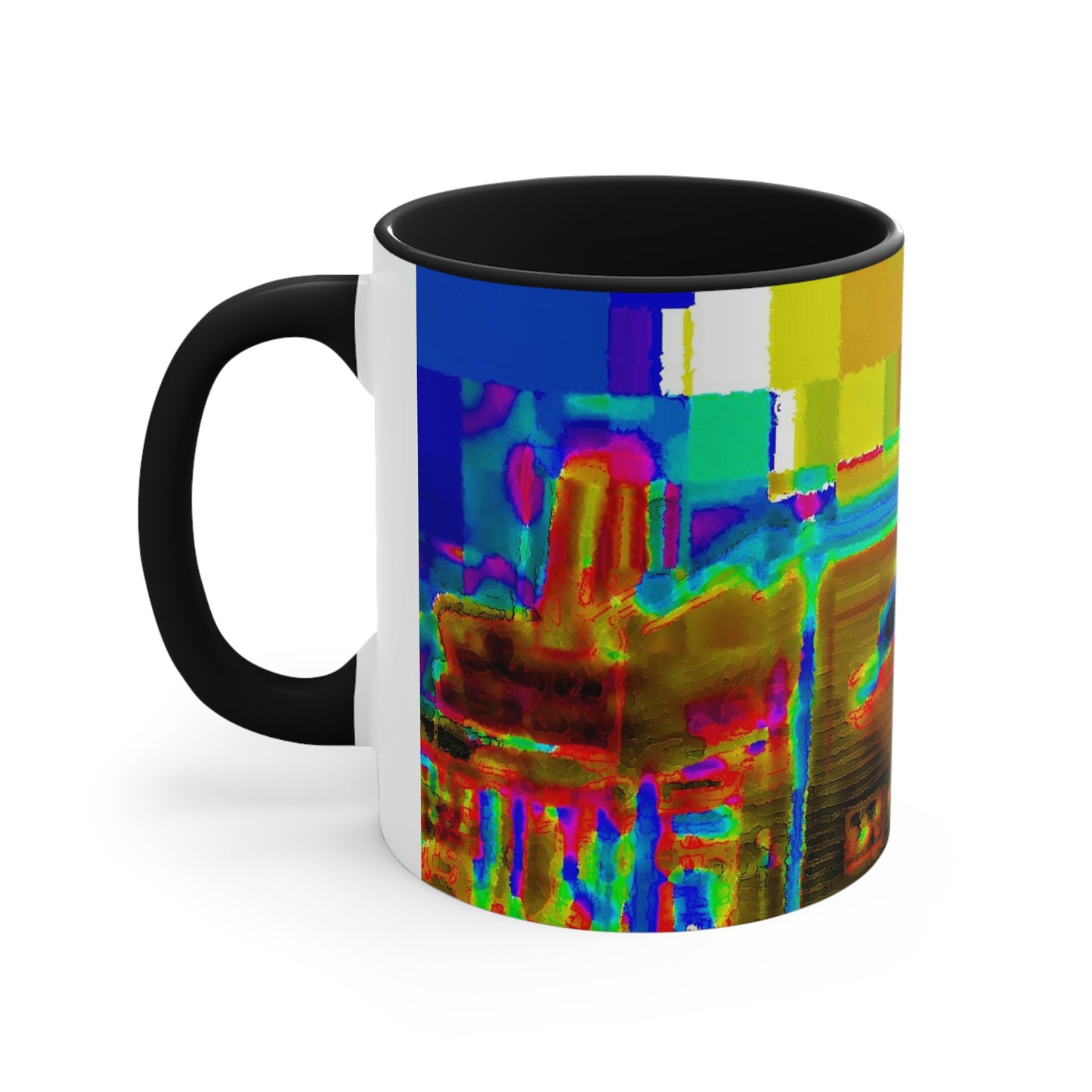 Accent Coffee Mug, 11oz ...  In-A-Hurry & Stressed? ... Remember: Keep "Clam" ... Clam_Happy ...  'Ivars: Seattle Waterfront' ... Personal Archives ... Original Works ...