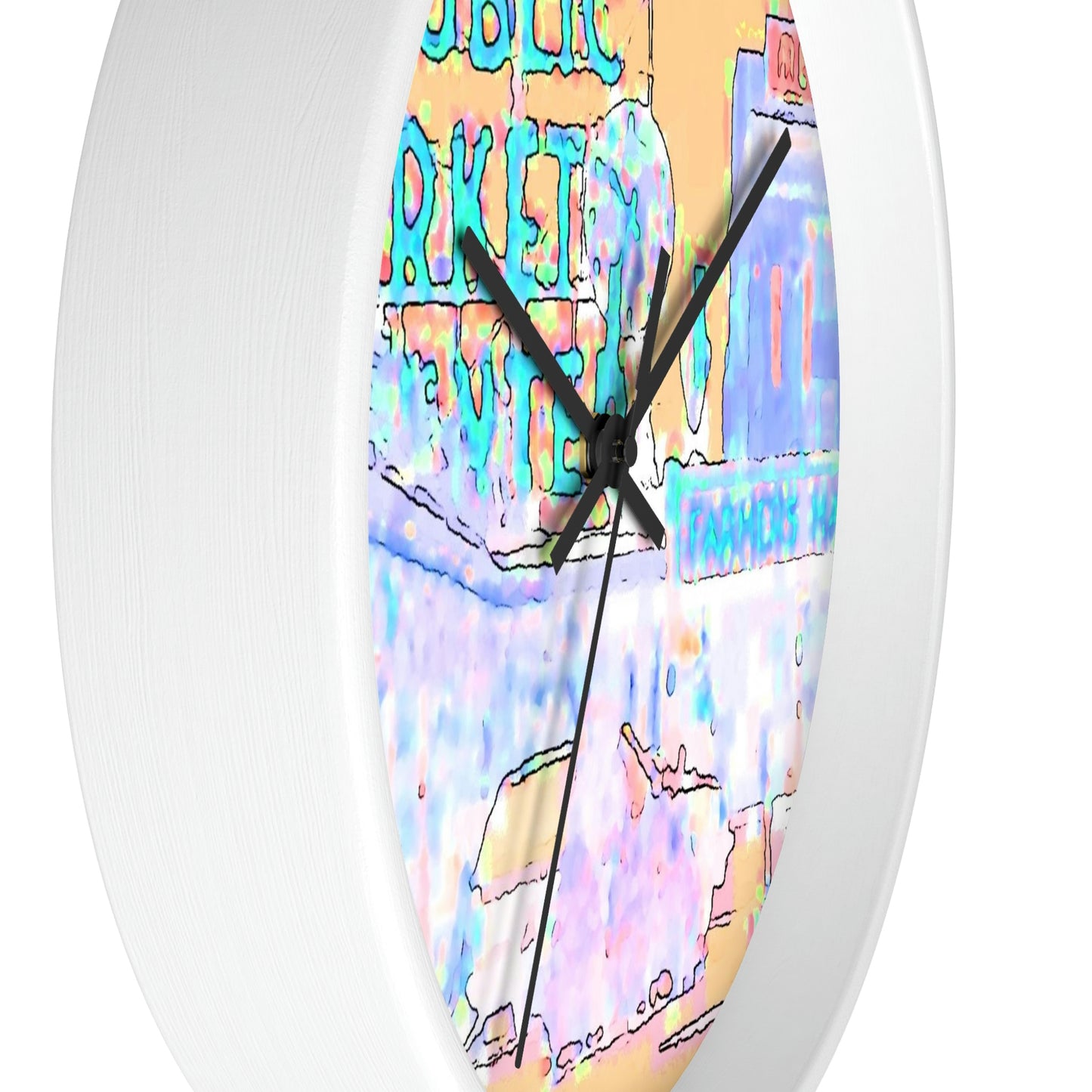 Wall clock ... 'Keep Time' ... The Market-Way ... "At Seattle's World Famous Pike Place Market."