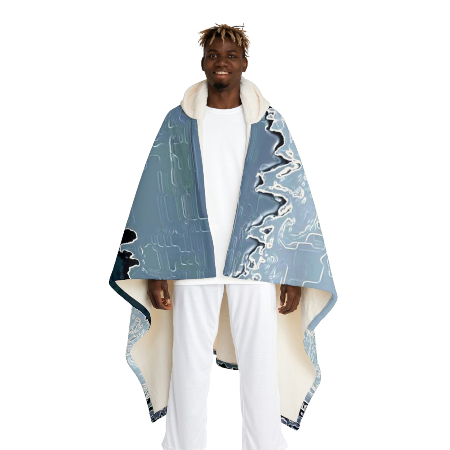 Hooded Sherpa Fleece Blanket ...  Seattle Columbia Cup On Lake Washington ... "Dave Wilcox Heads For The Win" ... Associate Gift-Photo ... Original Works ...