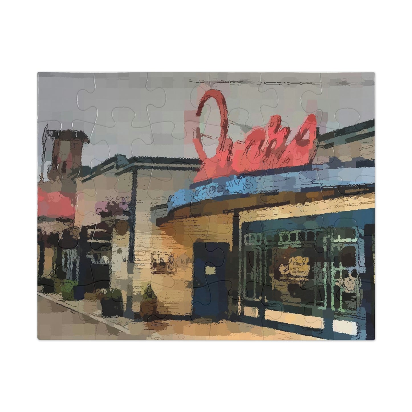 Jigsaw Puzzle (30, 110, 252, 500,1000-Piece) ...  In-A-Hurry & Stressed? ... Remember: Keep "Clam" ... Clam_Happy ...  'Ivars: Seattle Waterfront' ... Personal Archives ... Original Works ...