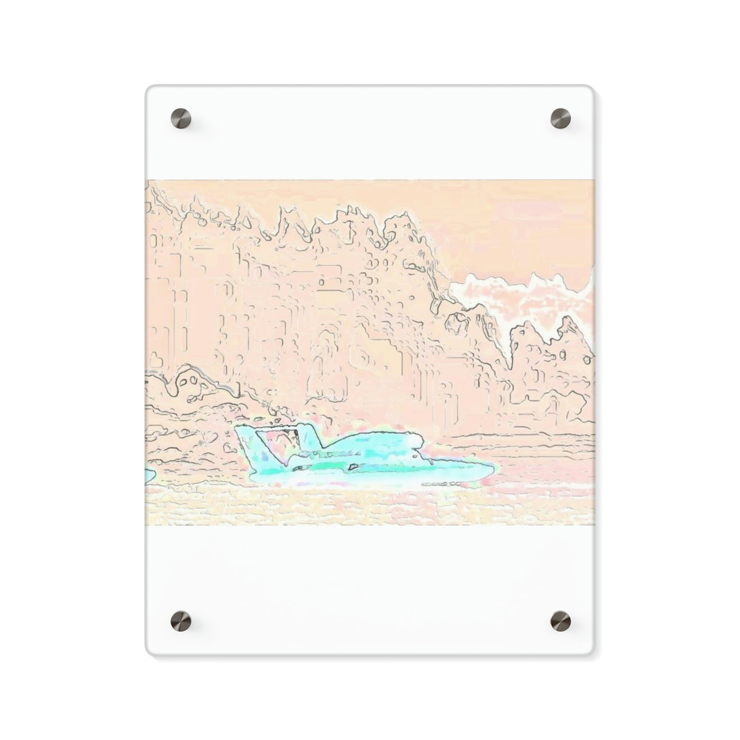 Acrylic Wall Art Panels ... Seattle Columbia Cup On Lake Washington ... "Dave Wilcox Heads For The Win" ... Associate Gift-Photo ... Original Works ...