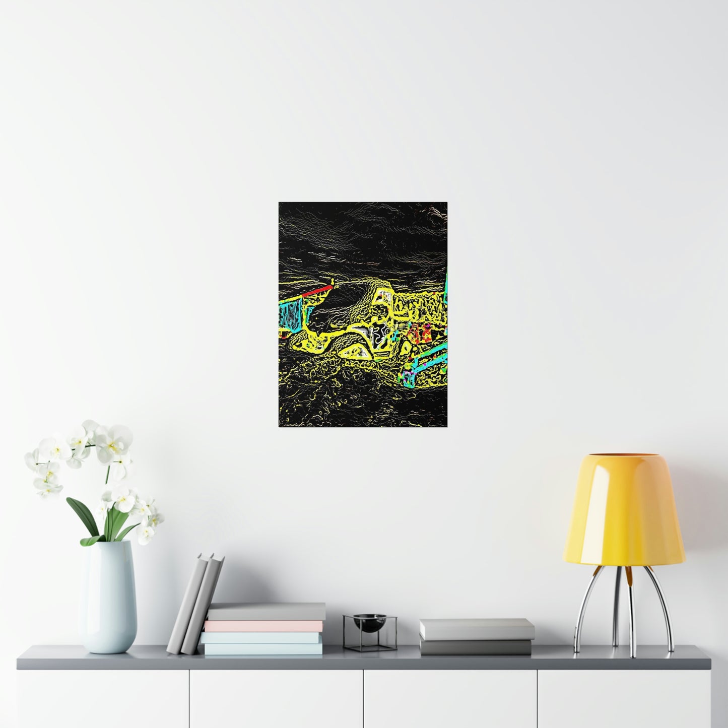 Premium Matte Vertical Posters ... "Snow Vehicle In Snow Storm At-Rest" ... Circa 12Mar23 ... Central Idaho ... 18-Hours Rendering Time: Original Works ...