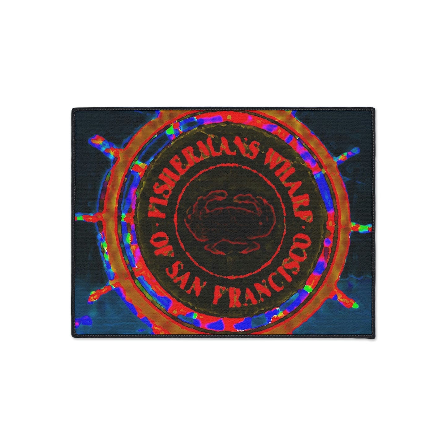 Heavy Duty Floor Mat ...  "No.9 Fishermen's Grotto - Fishermen's Wharf, SF, California" ... Family Archives: 1970's ... Original Works ...