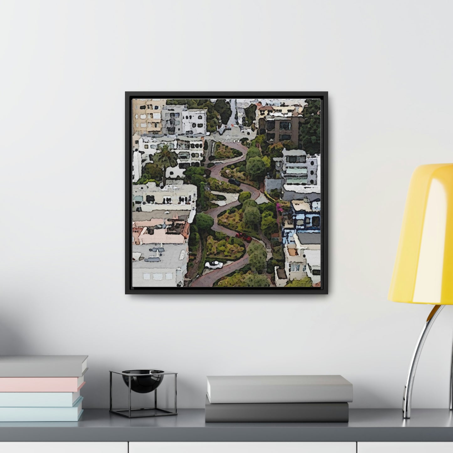 Gallery Canvas Wraps, Square Frame ... A Crazy Street ... 'Eight Winding Curve-Switchbacks' ... "Lombard Street, San Francisco, CA' ... Family Archives: 1970's ... Original Works ...