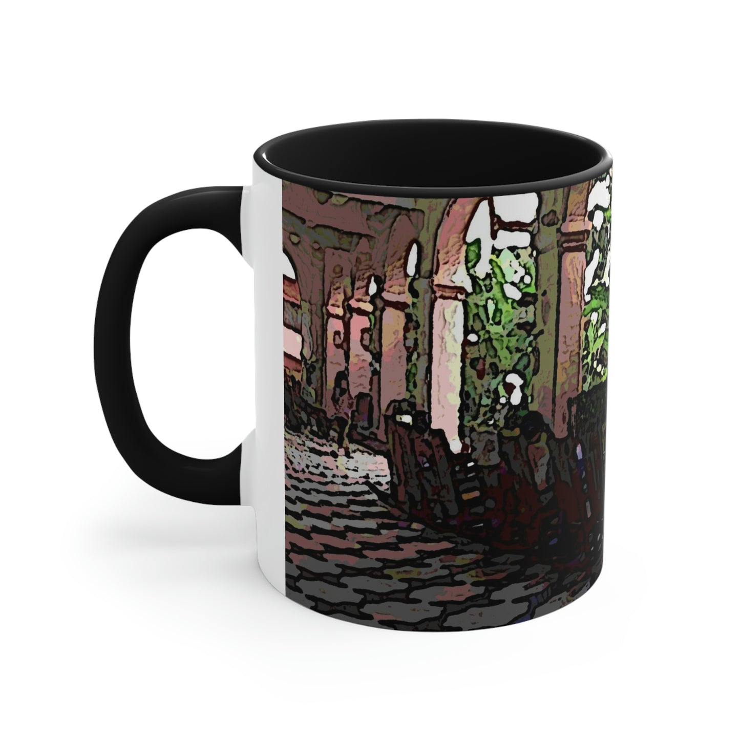 Accent Coffee Mug, 11oz ...  Lanai & Rocking Chairs At: 'The Pink Palace' ... The Royal Hawai'ian ... Honolulu, HI ... '27Oct2014' ... Original Works ...