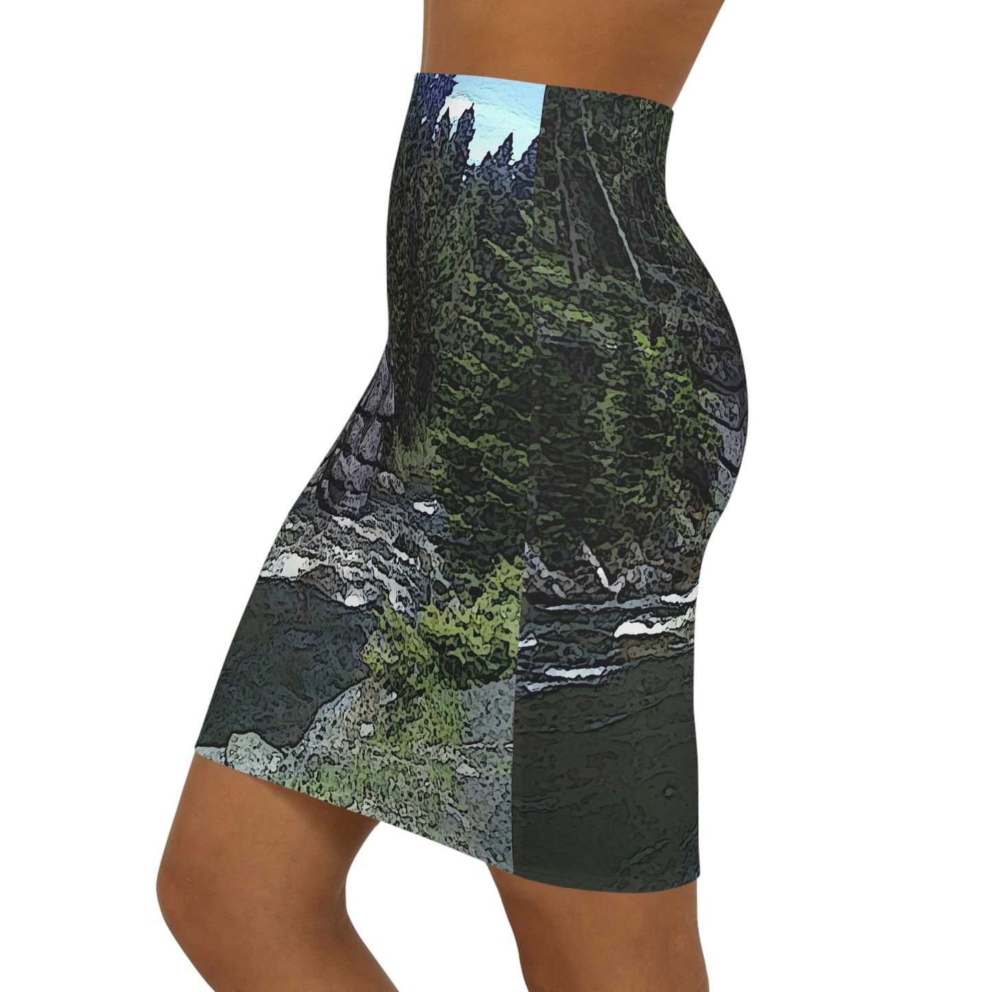 Women's Mini Skirt ..."I Am Innocent" ... Tricky-Dick Immortalized ... Nixon Rock: Along The River ... Central Idaho, Summer 2020 ... Original Works ...