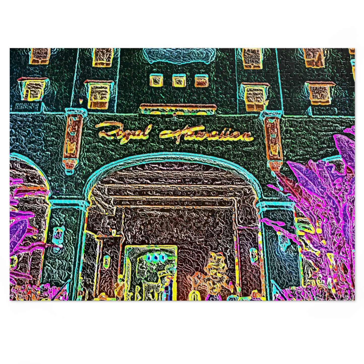 Jigsaw Puzzle (30, 110, 252, 500,1000-Piece) ... "La Grande Entree" At: 'The Pink Palace' ... The Royal Hawai'ian ... Honolulu, HI ... '27Oct2014' ... Original Works ...