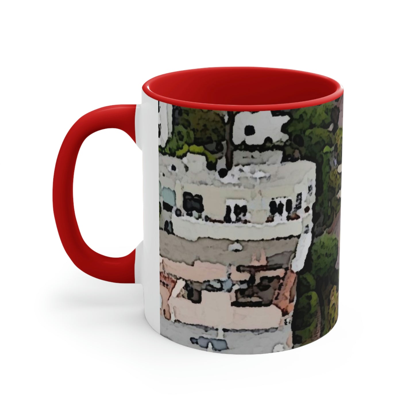 Accent Coffee Mug, 11oz ... A Crazy Street ... 'Eight Winding Curve-Switchbacks' ... "Lombard Street, San Francisco, CA' ... Family Archives: 1970's ... Original Works ...