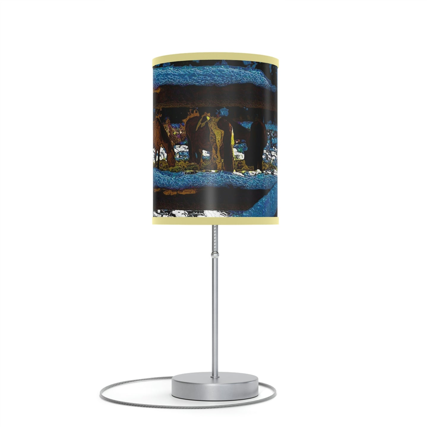 Lamp on a Stand, US|CA plug ... Corraled Horses In Winter ... Central Idaho, 5,600 Ft. Elevation